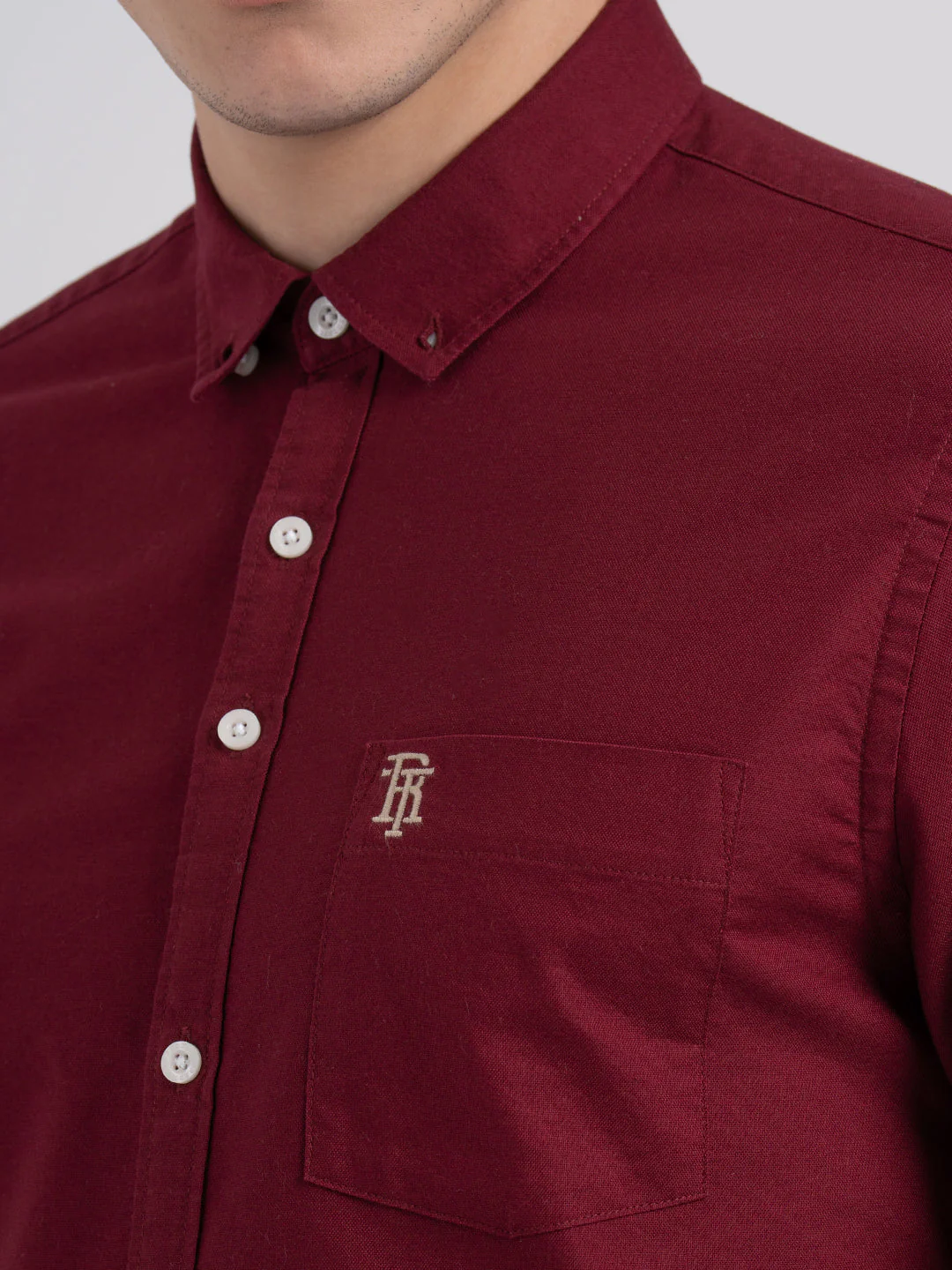 Oxford Solid Shirt for Men - Image 5
