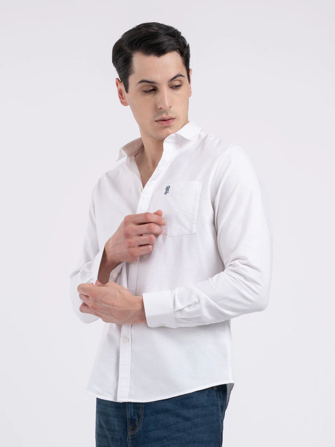 Oxford Solid Shirt for Men - Image 3