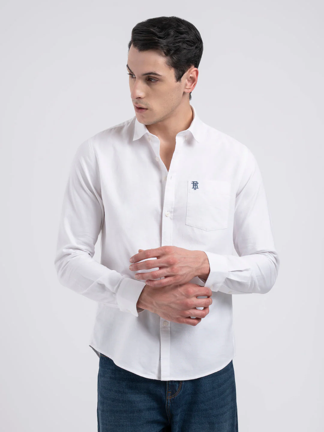Oxford Solid Shirt for Men - Image 7