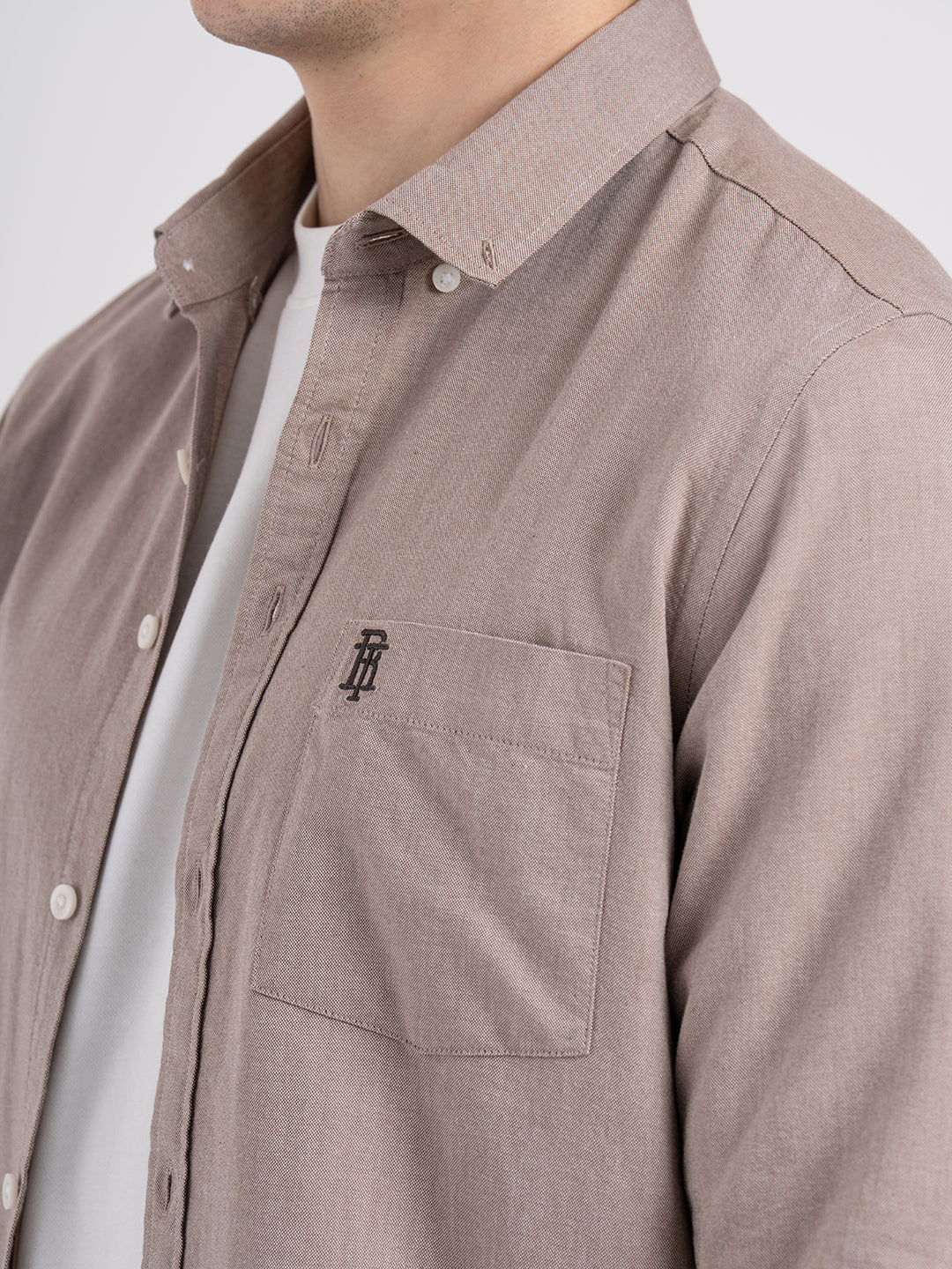 Oxford Solid Shirt for Men - Image 5