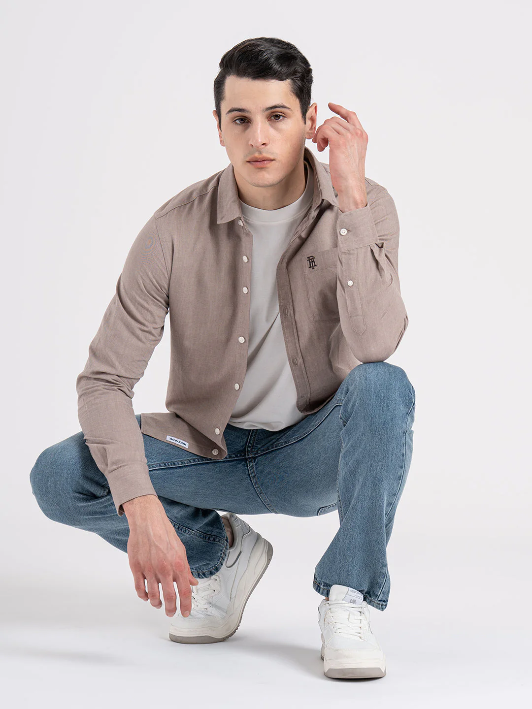 Oxford Solid Shirt for Men - Image 6