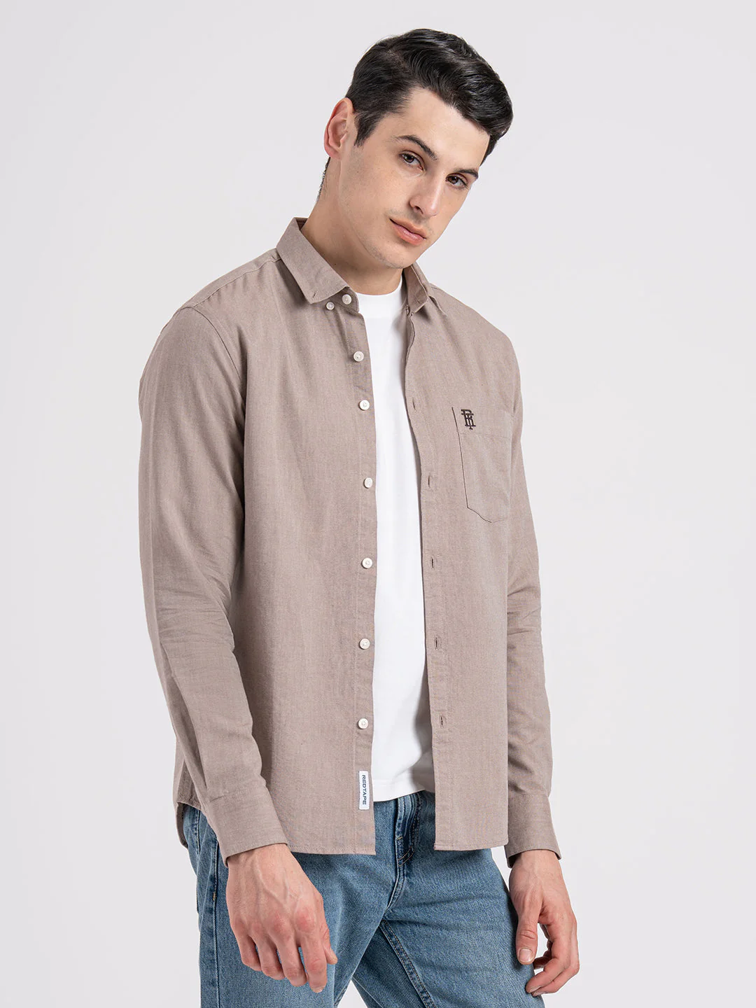 Oxford Solid Shirt for Men - Image 7
