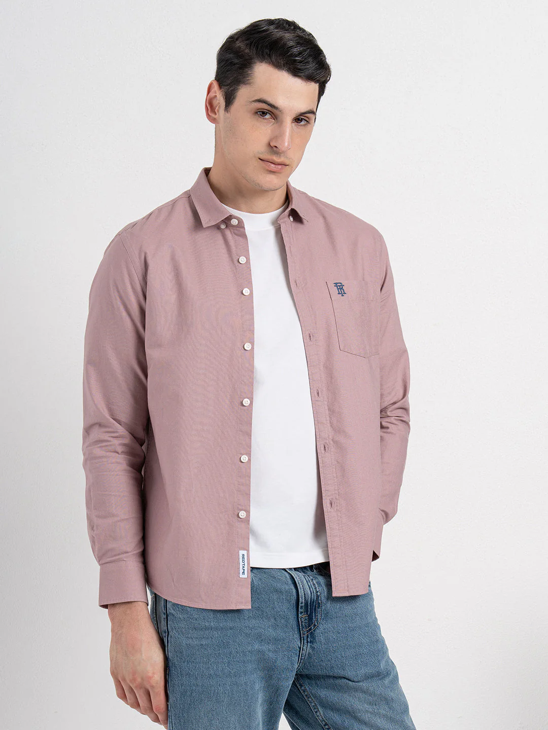 Oxford Solid Shirt for Men - Image 3