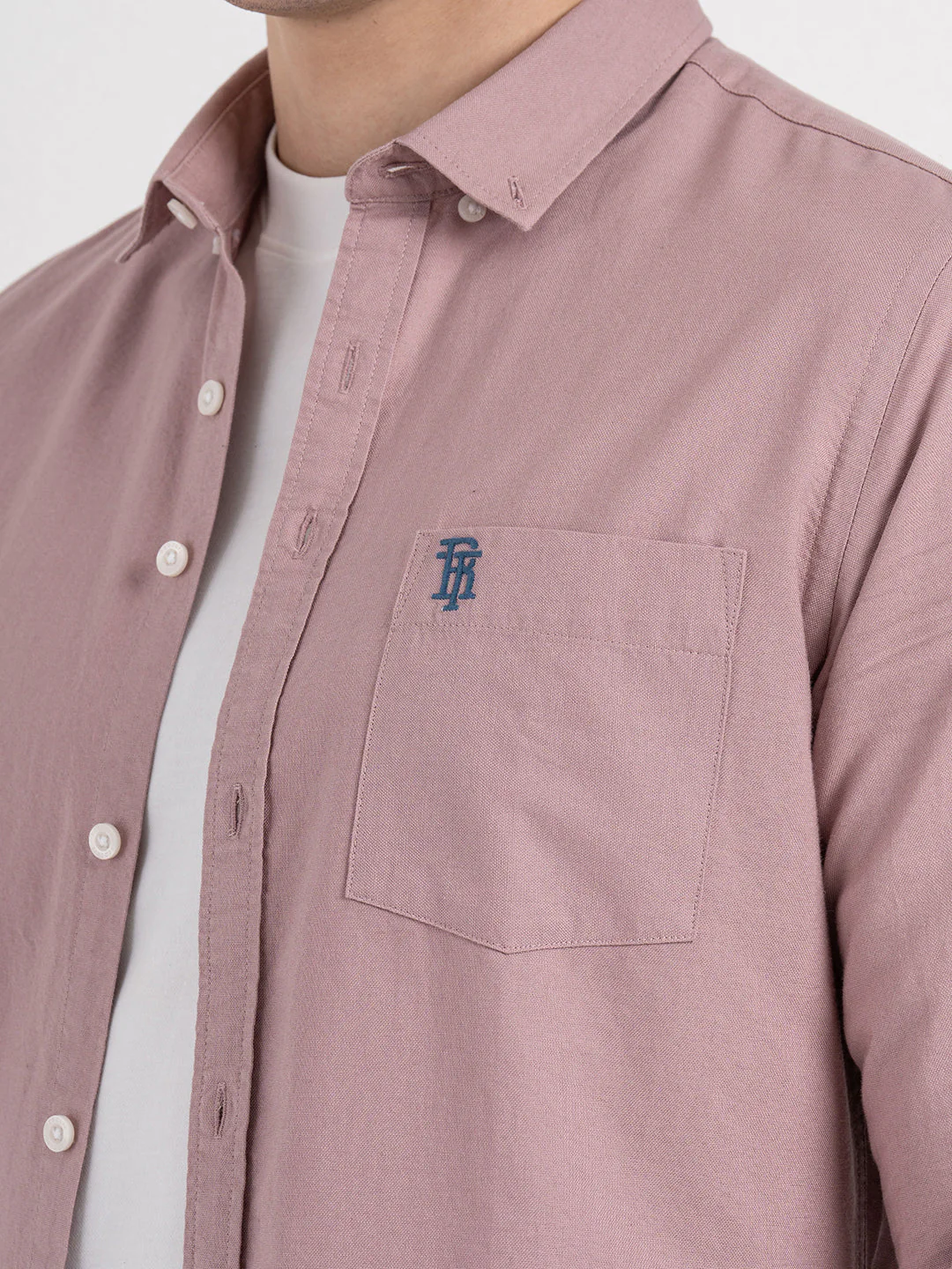 Oxford Solid Shirt for Men - Image 5