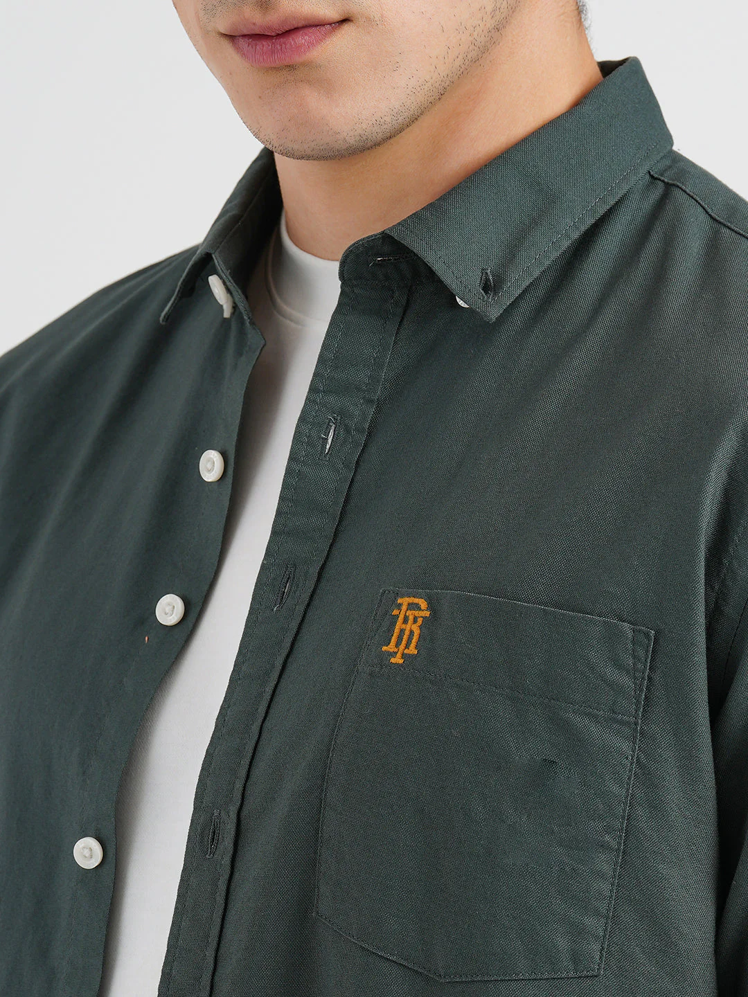 Oxford Solid Shirt for Men - Image 5