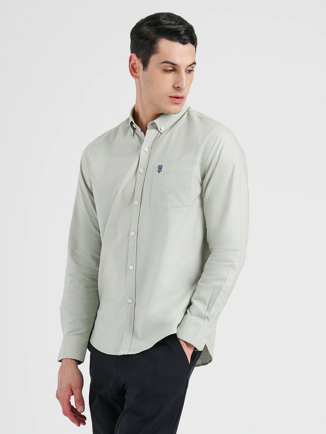 Oxford Solid Shirt for Men - Image 3