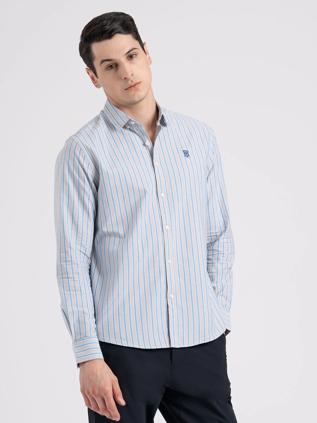 Oxford Striped Shirt for Men - Image 3