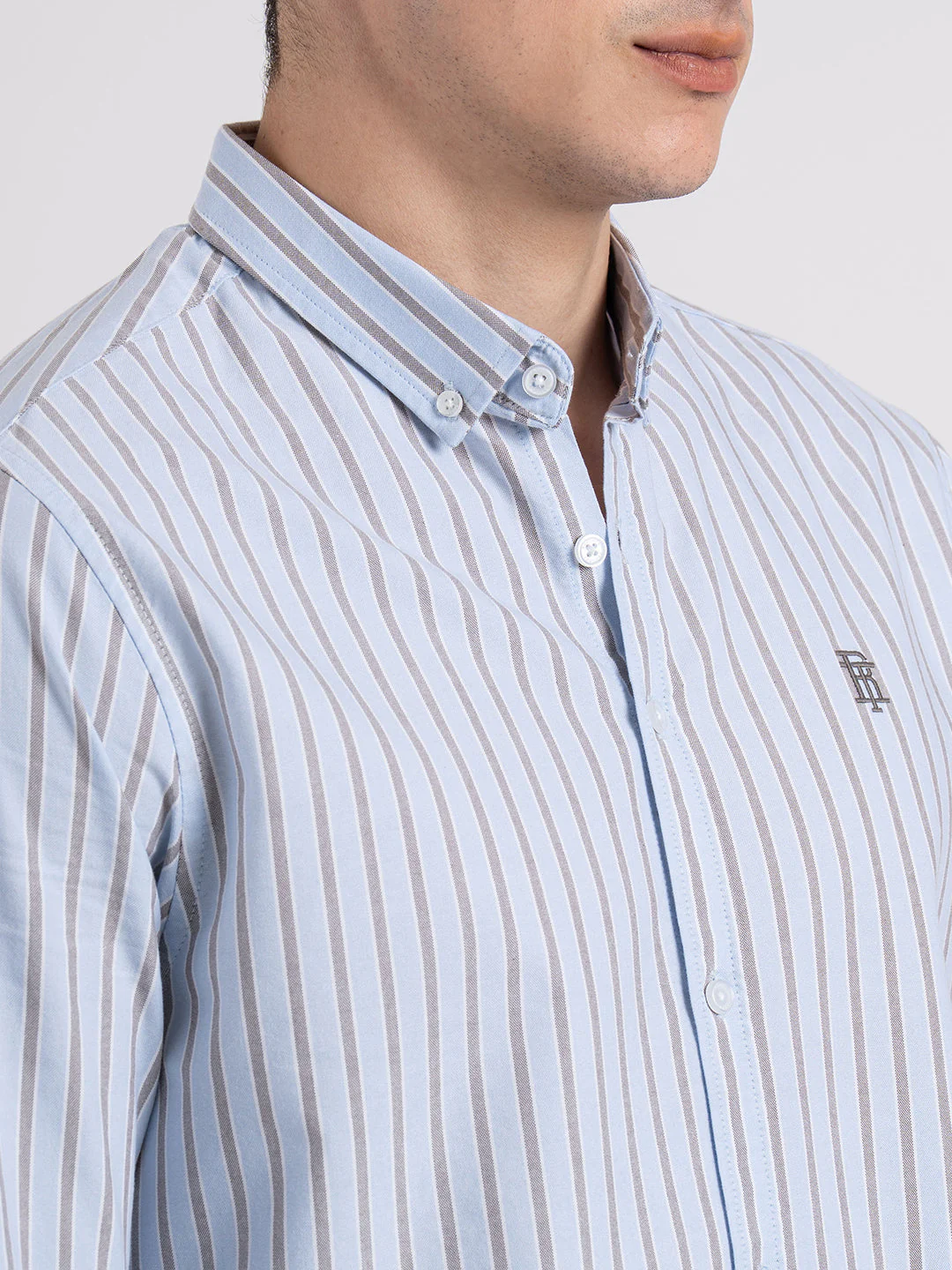Oxford Striped Shirt for Men - Image 5