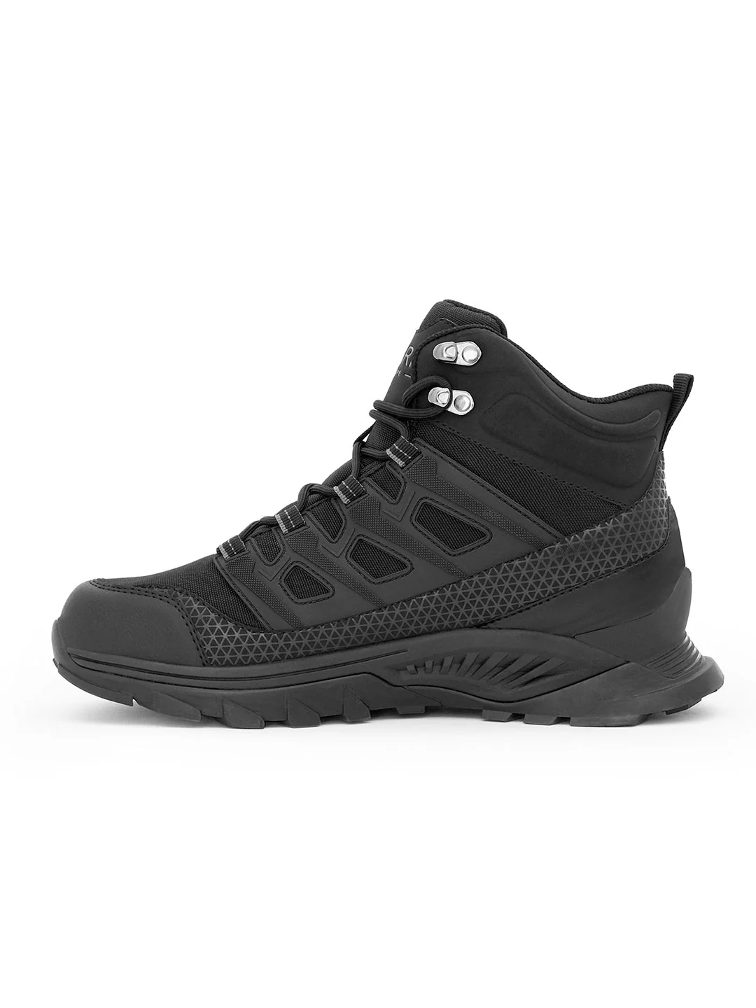 Black Trekking Shoes for Men | High-Top Outdoor - Image 3