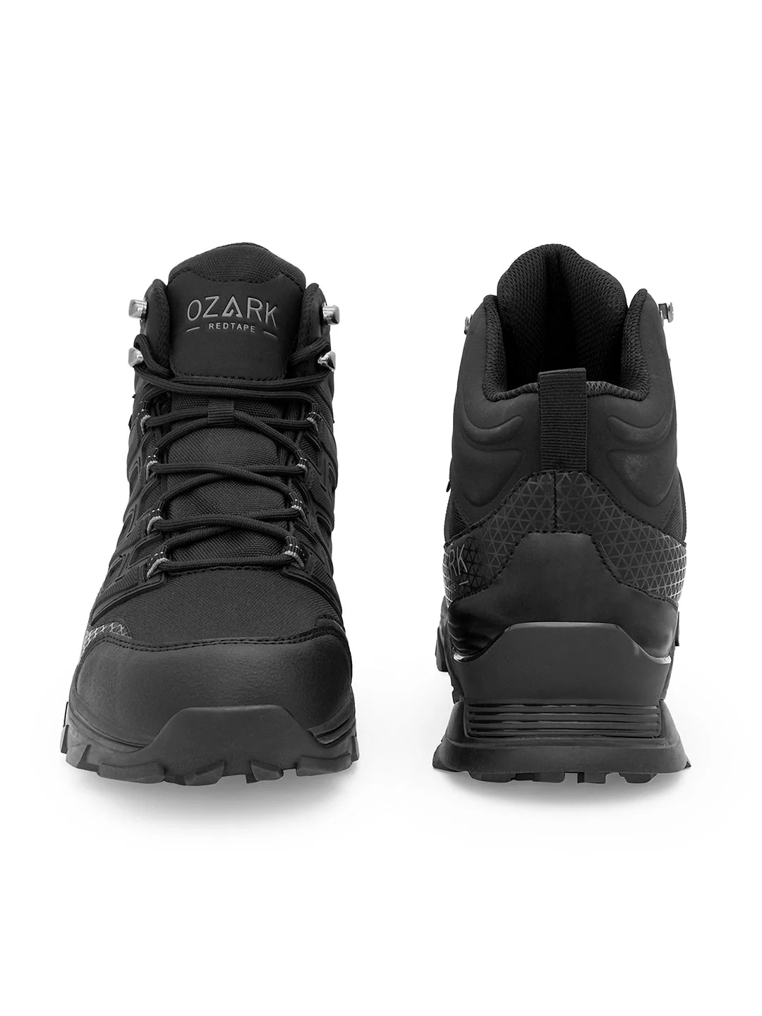 Black Trekking Shoes for Men | High-Top Outdoor - Image 4