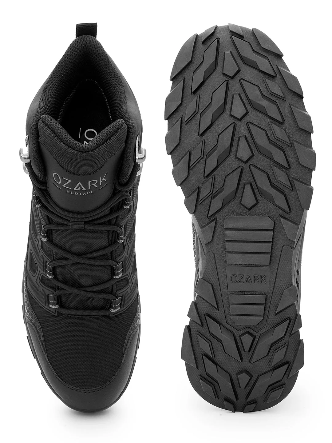 Black Trekking Shoes for Men | High-Top Outdoor - Image 5