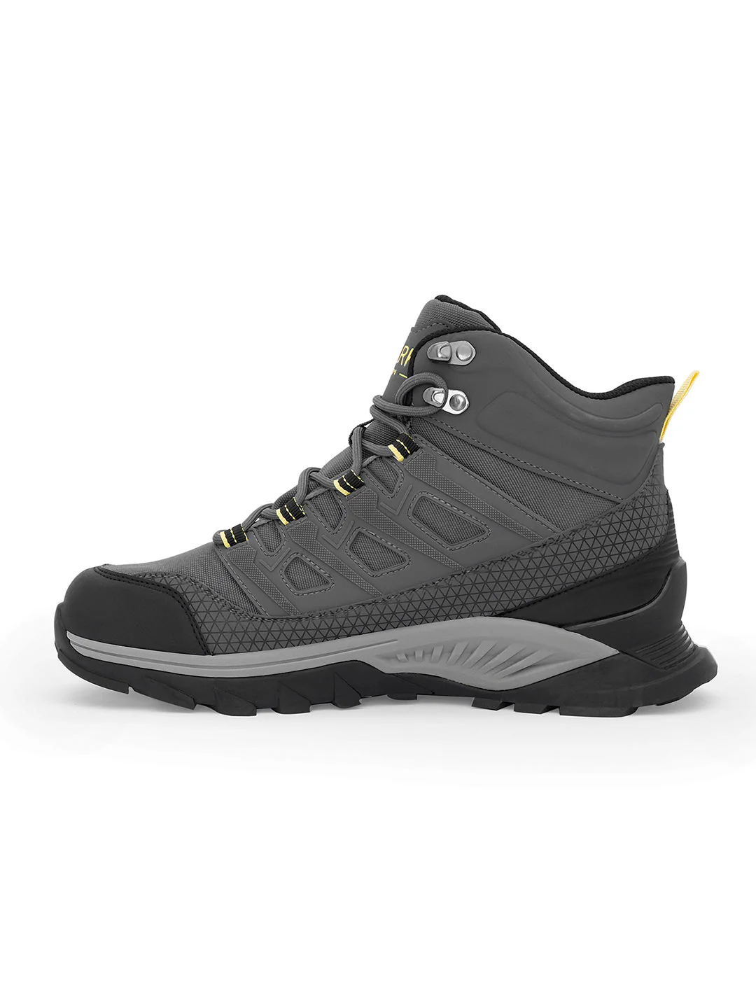Dark Grey Trekking Shoes for Men | High-Top Outdoor - Image 3