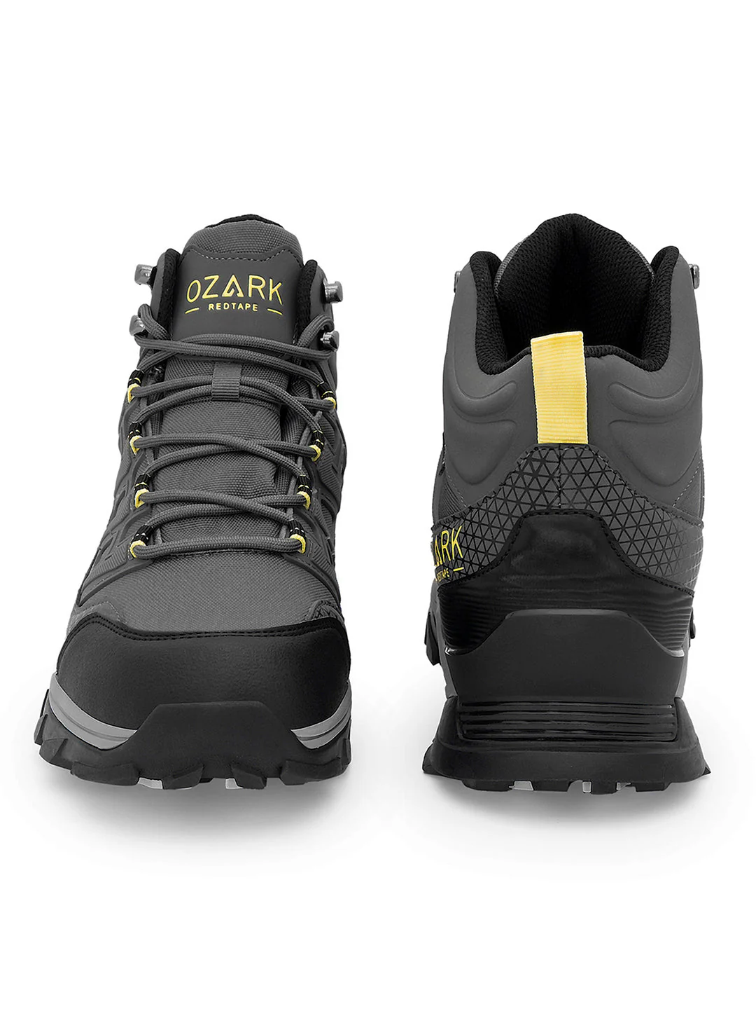 Dark Grey Trekking Shoes for Men | High-Top Outdoor - Image 4