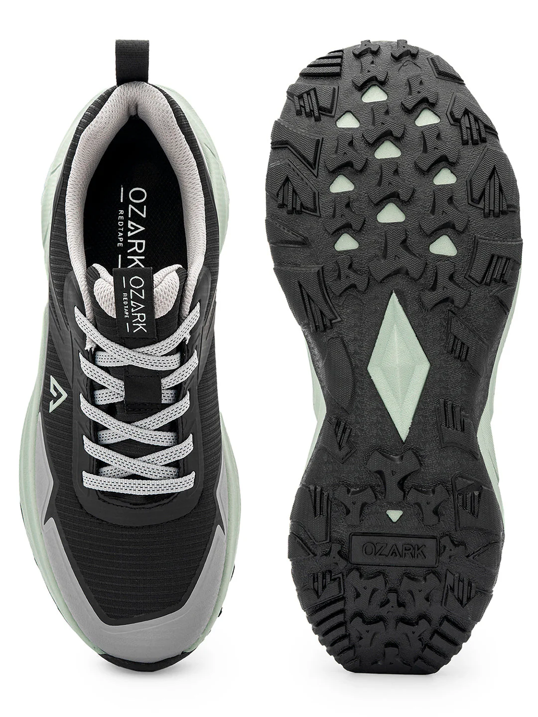 Green and Black Trail Running Shoes for Men | Low-Cut Outdoor - Image 5