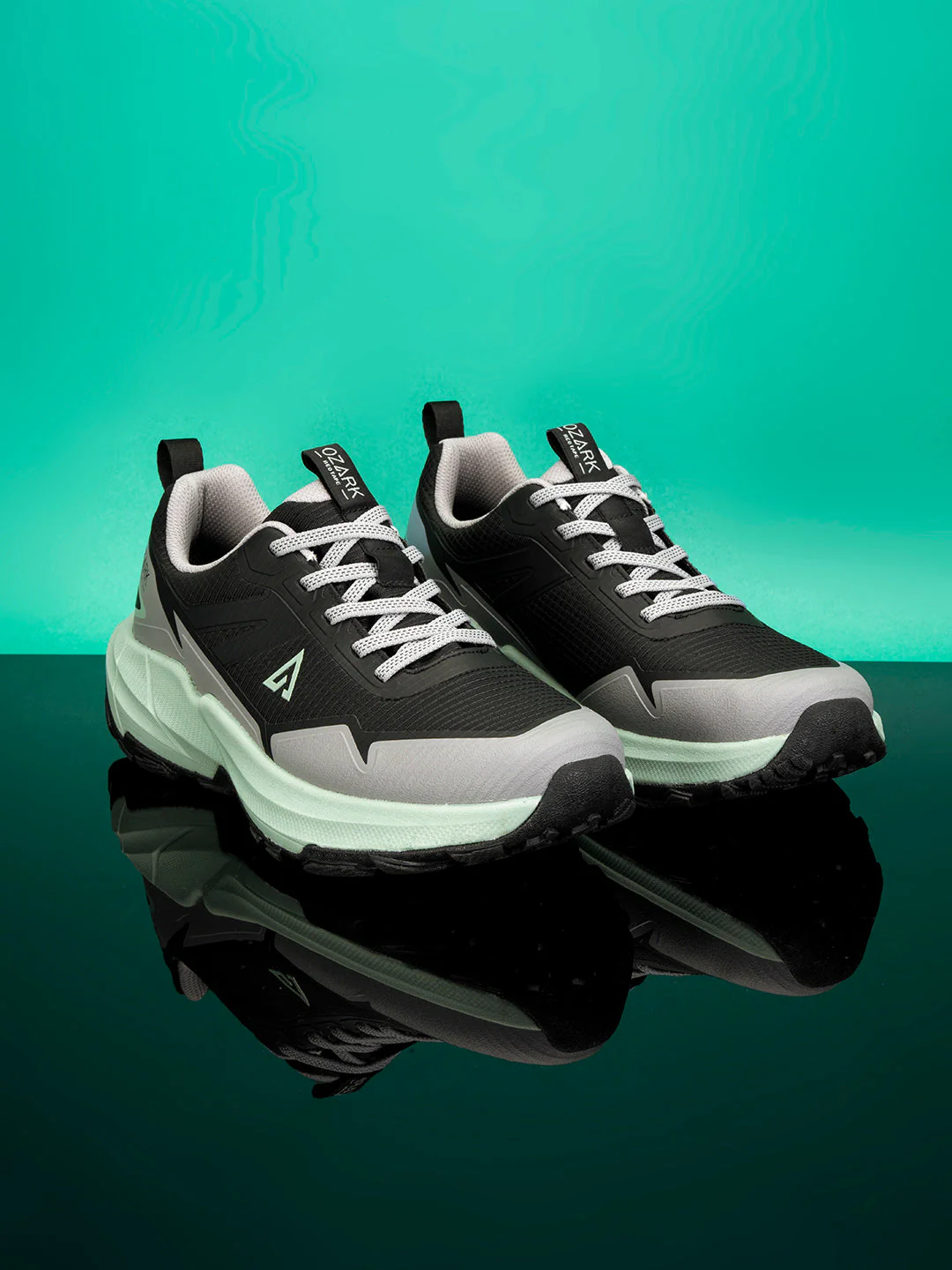 Green and Black Trail Running Shoes for Men | Low-Cut Outdoor - Image 6