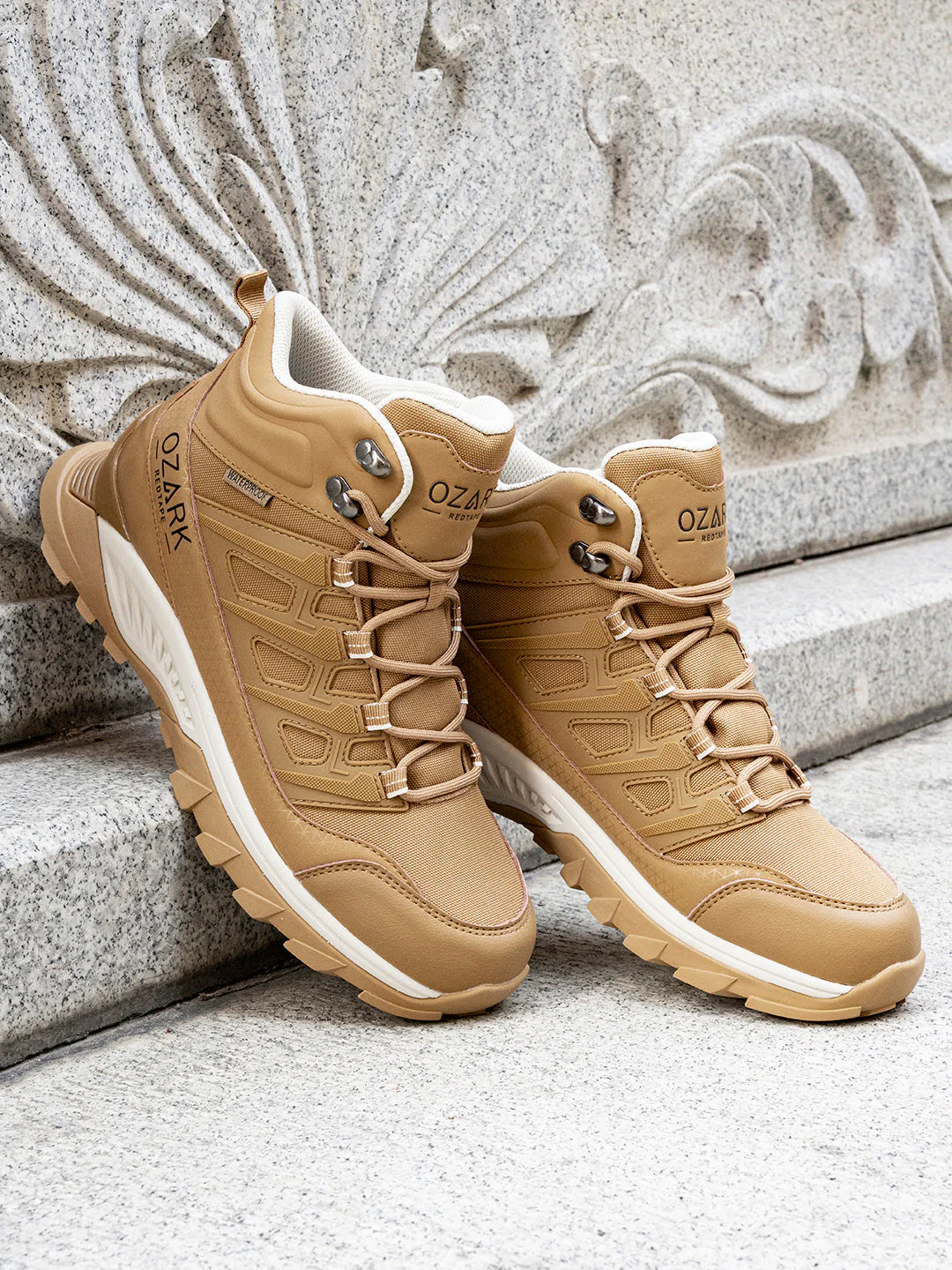 Tan Trekking Shoes for Men | High-Top Outdoor - Image 6