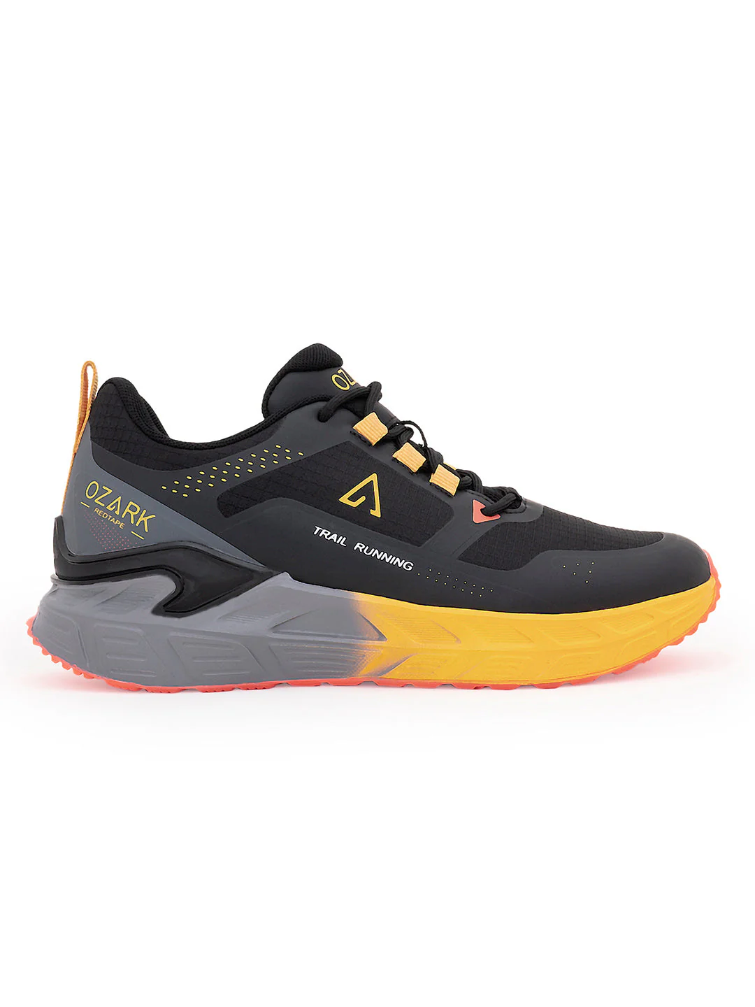 Yellow and Grey Trail Running Shoes for Men | Low-Cut Outdoor - Image 2