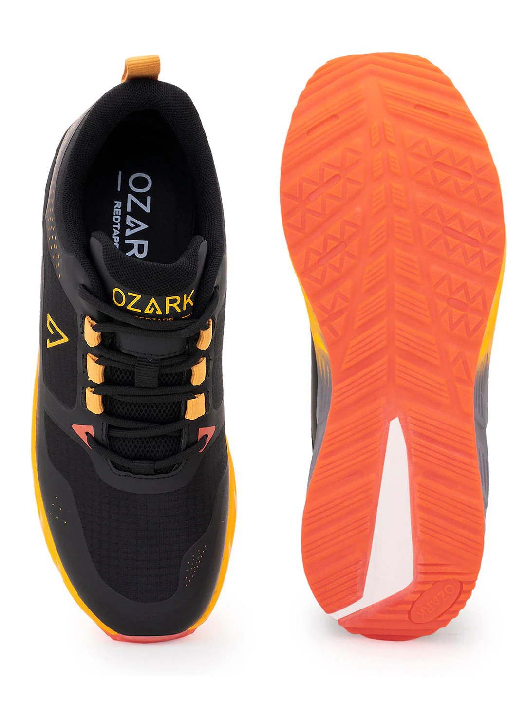 Yellow and Grey Trail Running Shoes for Men | Low-Cut Outdoor - Image 5