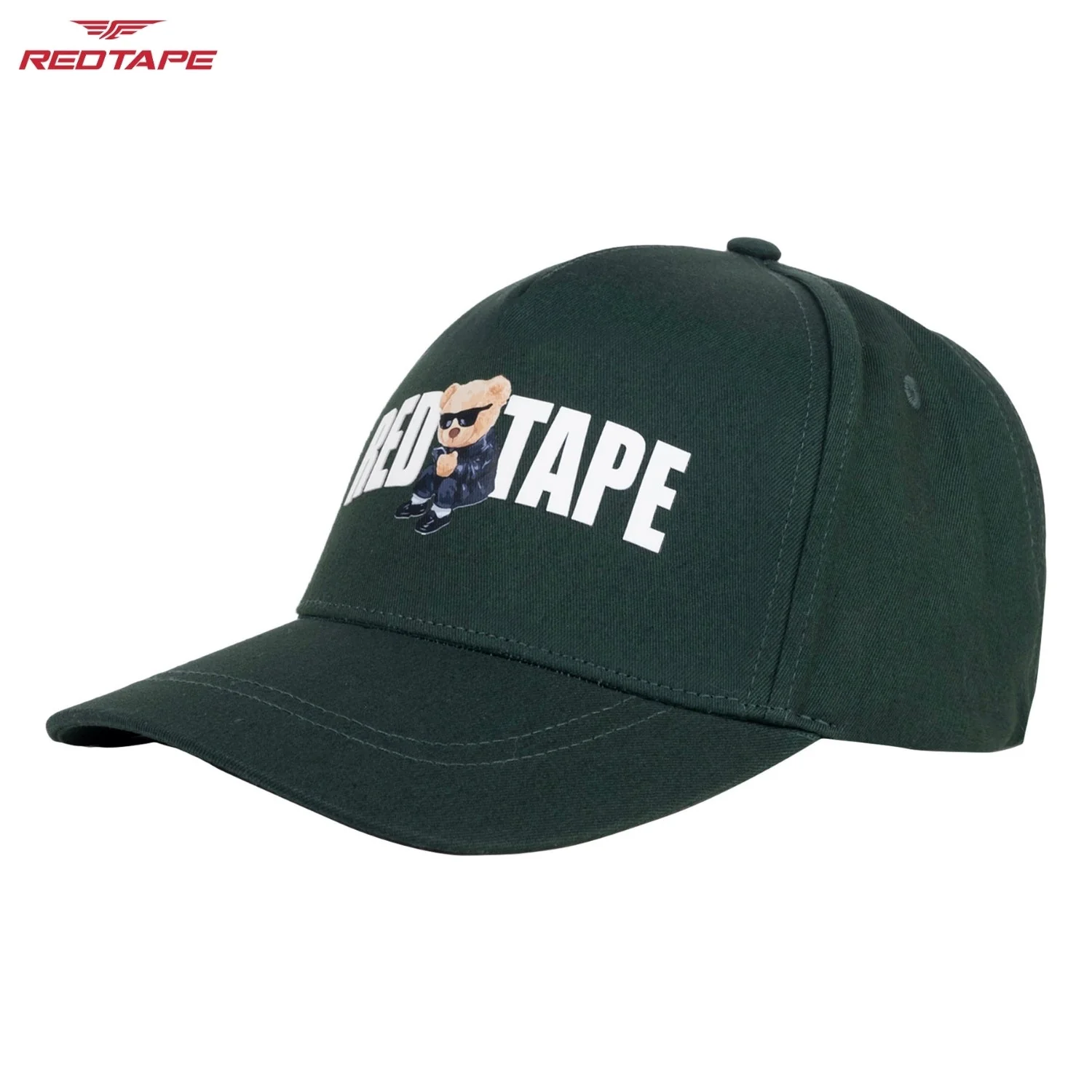 Pine Green Solid Baseball Unisex Cap for Men & Women - Image 3