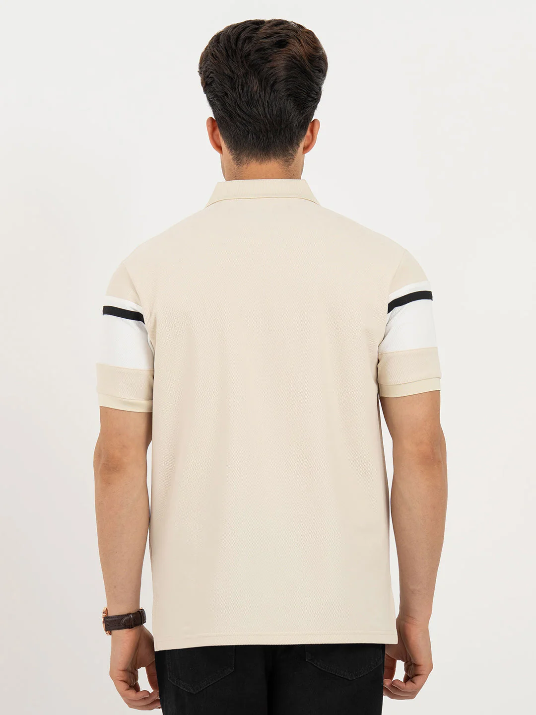 Polo T Shirts for Men in Beige | Classic Polo T Shirts - Image 3