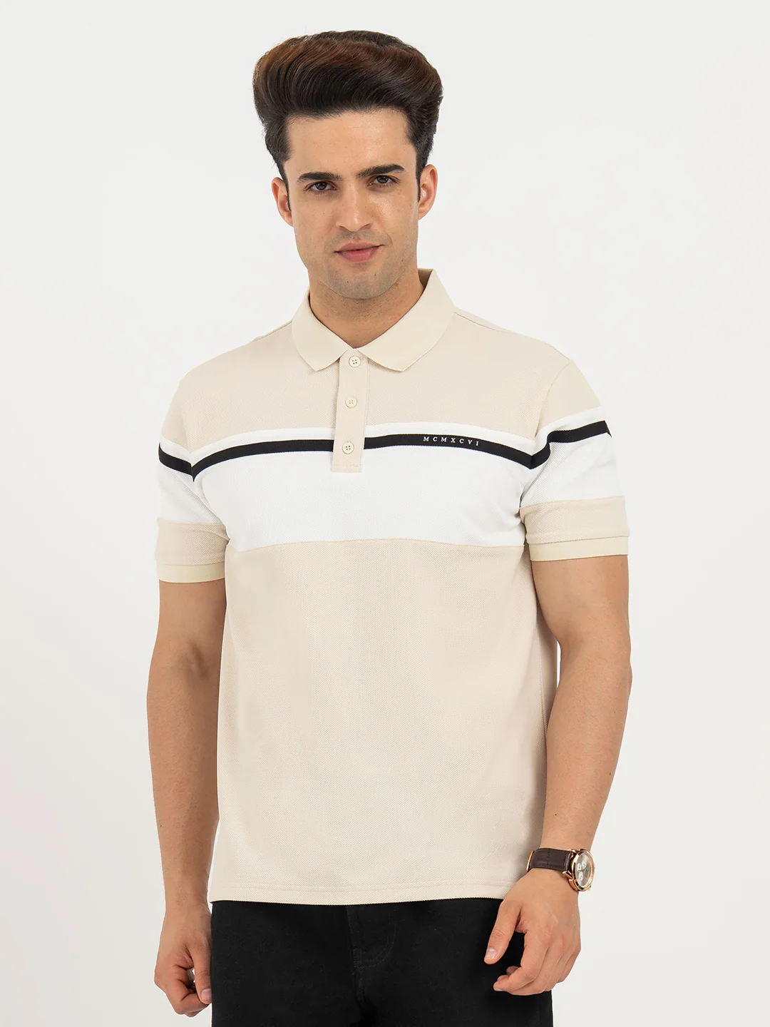 Polo T Shirts for Men in Beige | Classic Polo T Shirts - Image 7