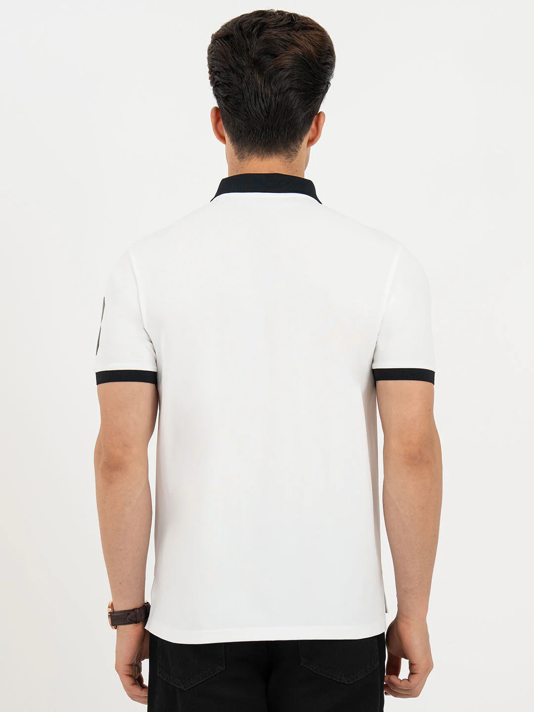 Polo T Shirts for Men in White | Classic Polo T Shirts - Image 3