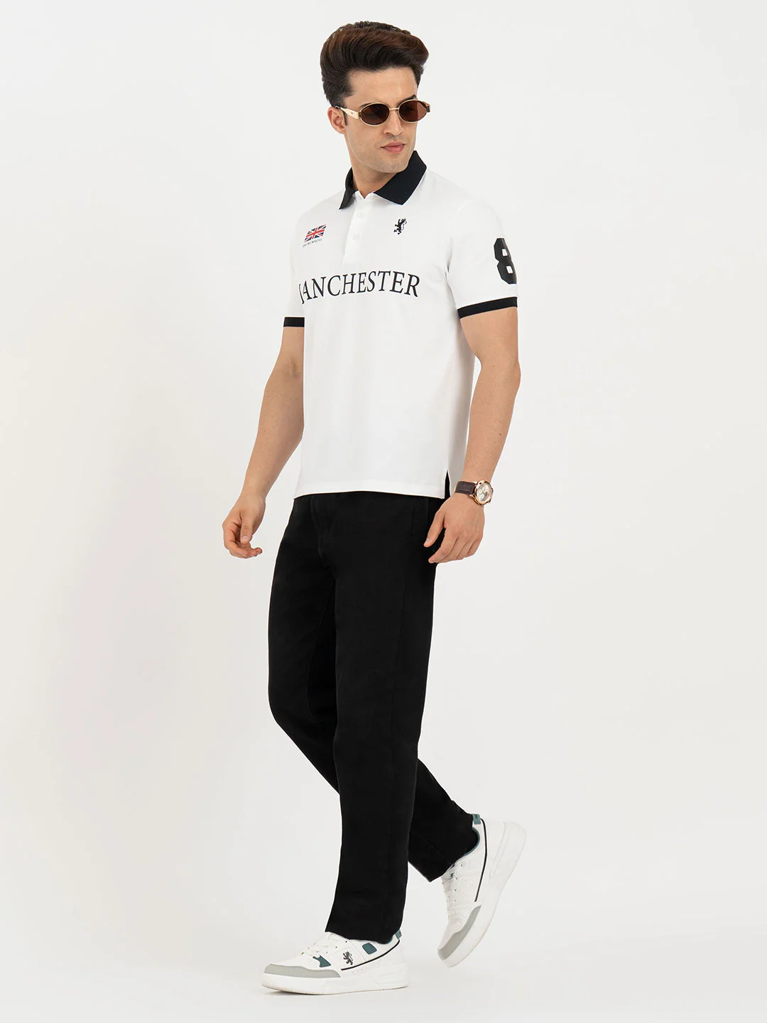 Polo T Shirts for Men in White | Classic Polo T Shirts - Image 5