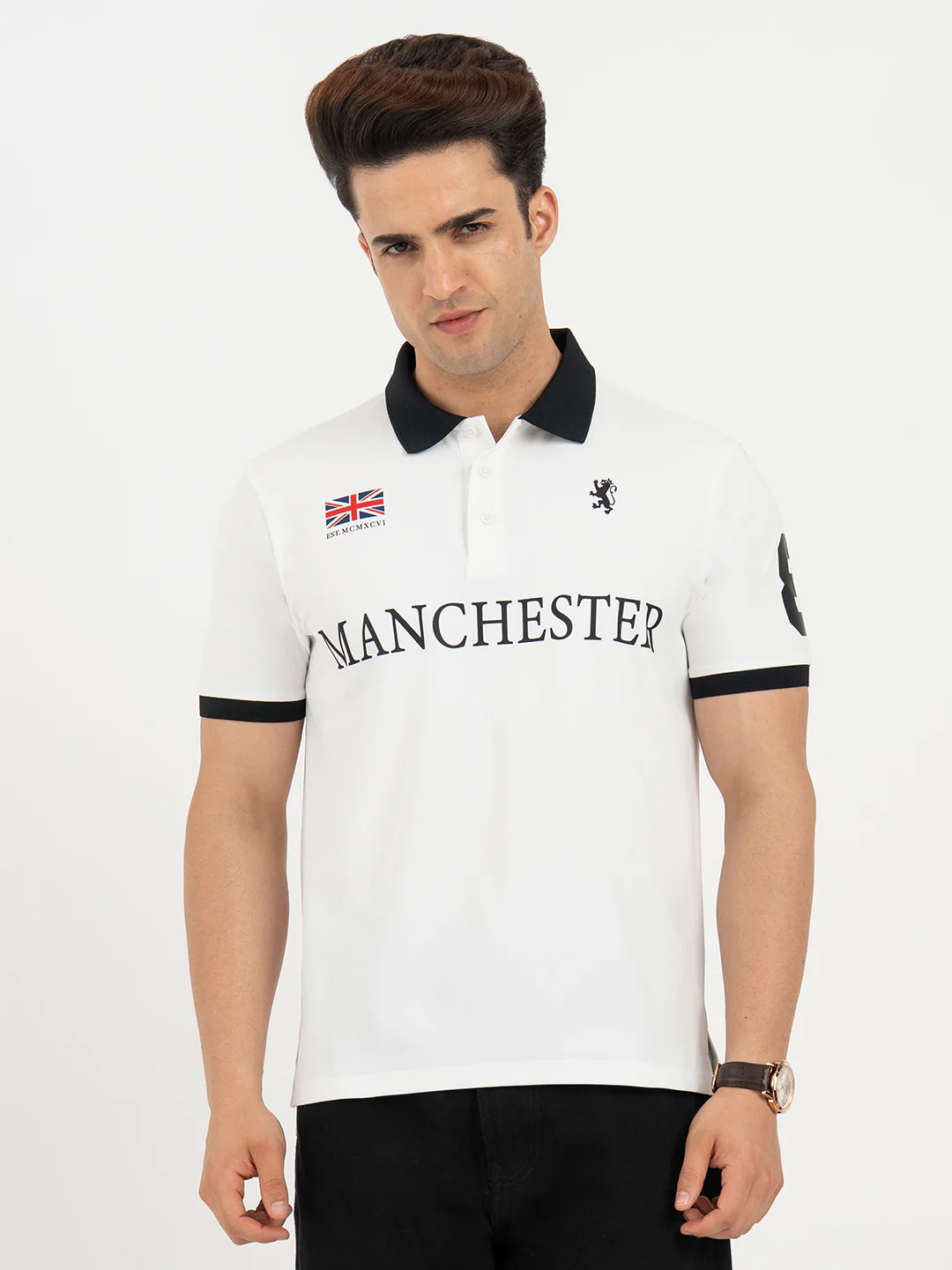 Polo T Shirts for Men in White | Classic Polo T Shirts - Image 7