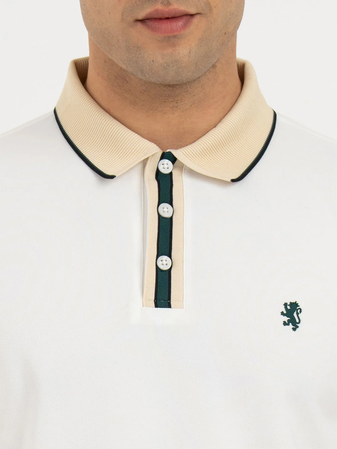 Polo T Shirts for Men in White | Classic Polo T Shirts - Image 4