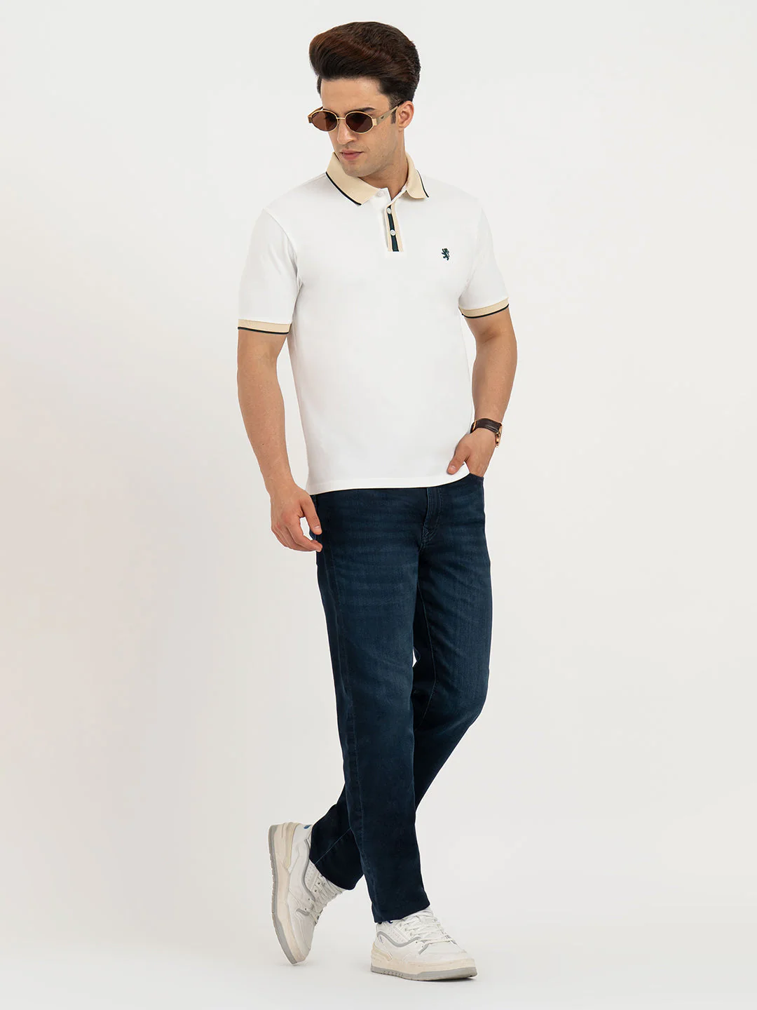 Polo T Shirts for Men in White | Classic Polo T Shirts - Image 5