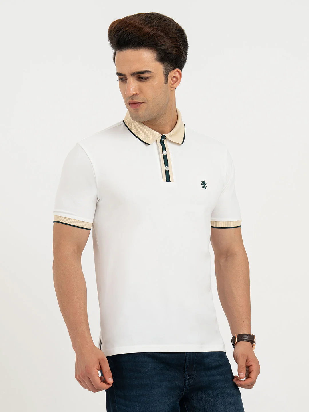 Polo T Shirts for Men in White | Classic Polo T Shirts - Image 6