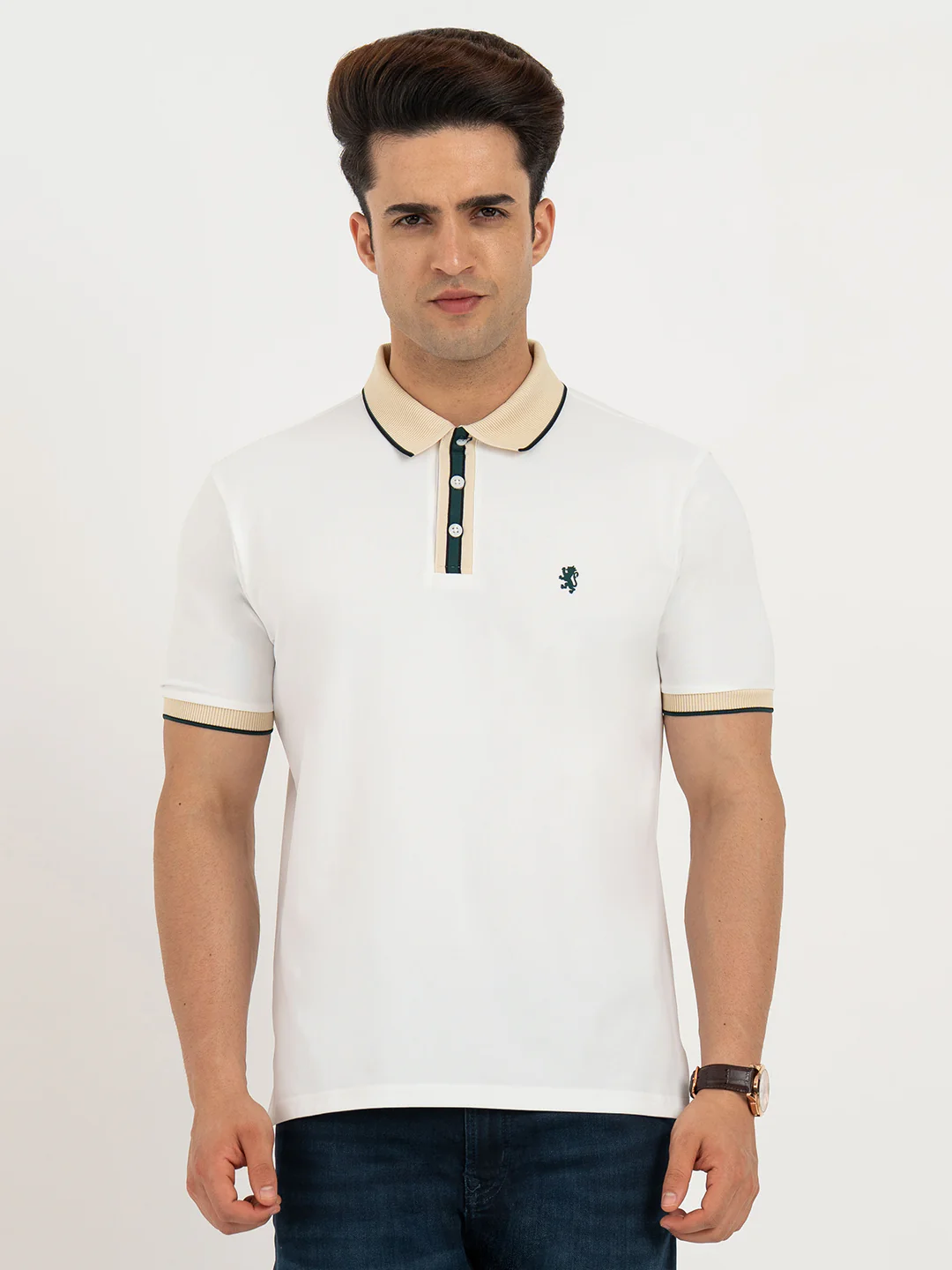 Polo T Shirts for Men in White | Classic Polo T Shirts - Image 7