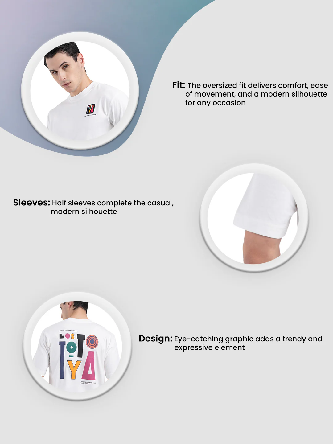 Printed Round Neck T-Shirt for Men - Image 3