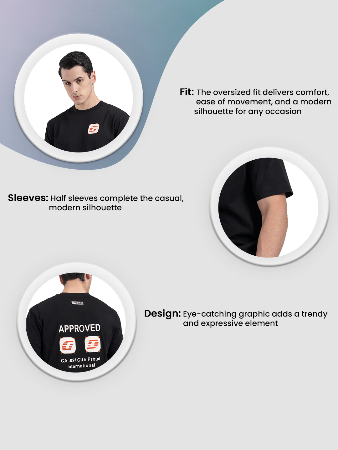 Printed Round Neck T-Shirt for Men - Image 3