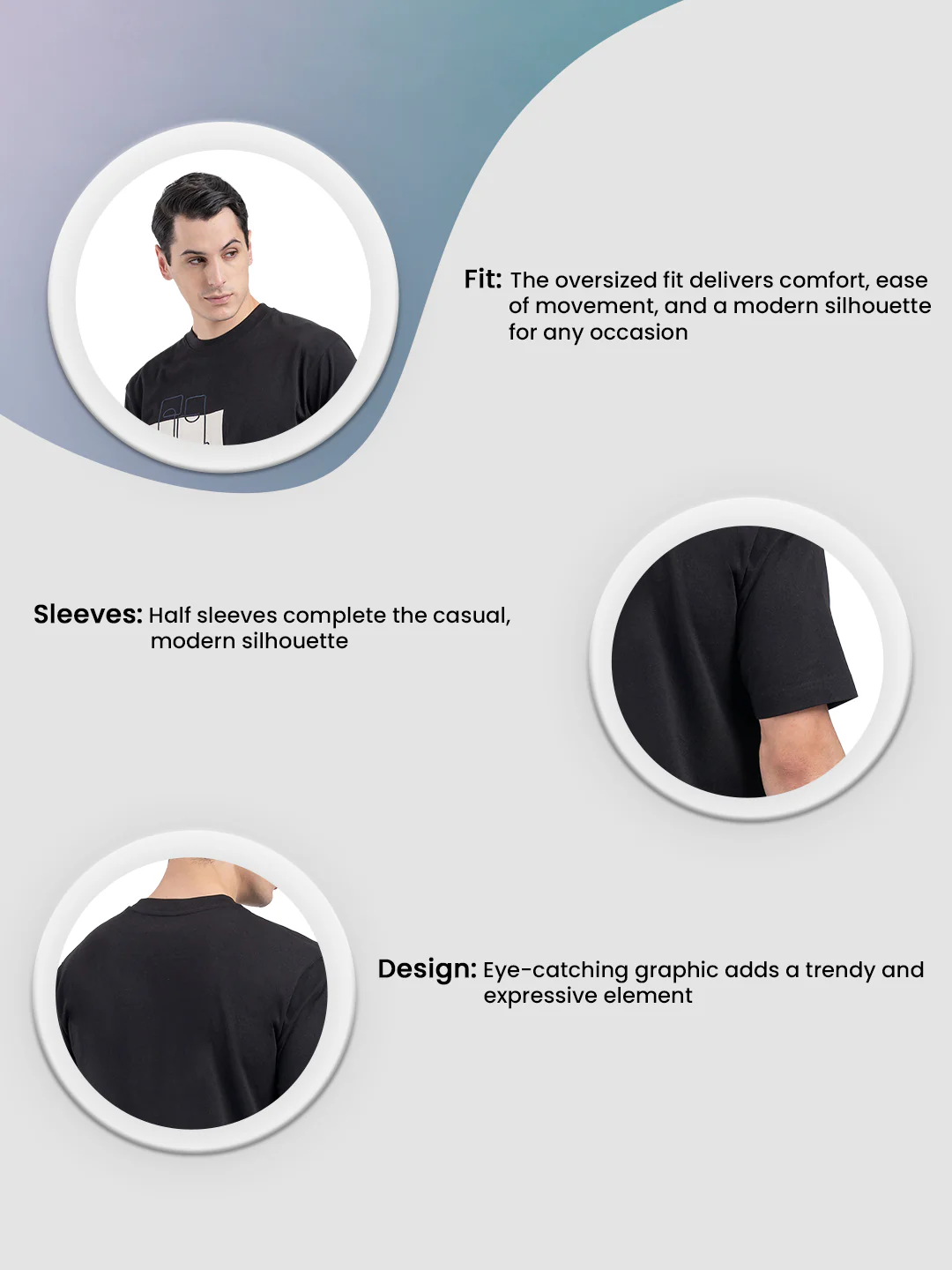 Printed Round Neck T-Shirt for Men - Image 3