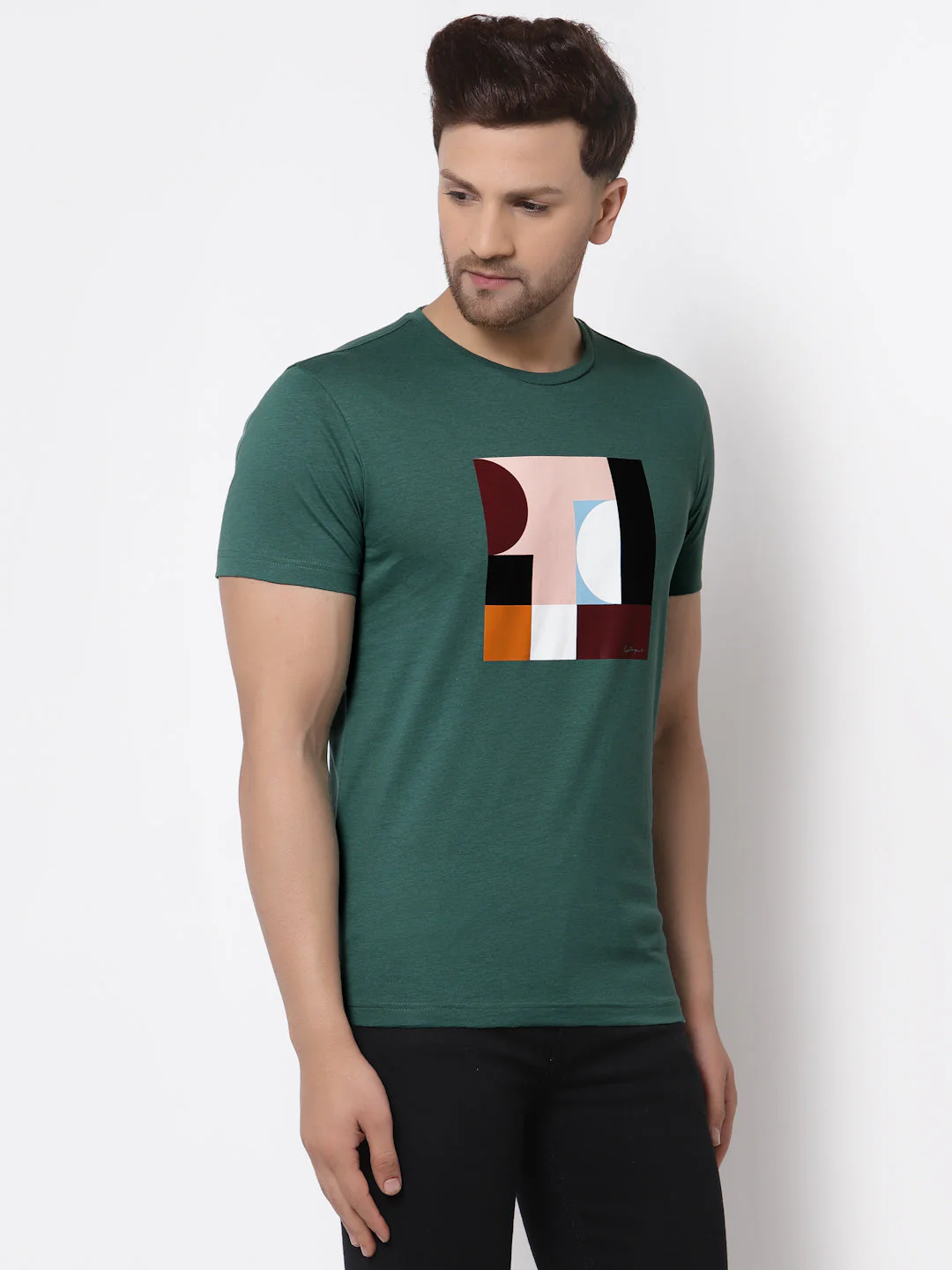 Printed Round Neck T-Shirt for Men - Image 2