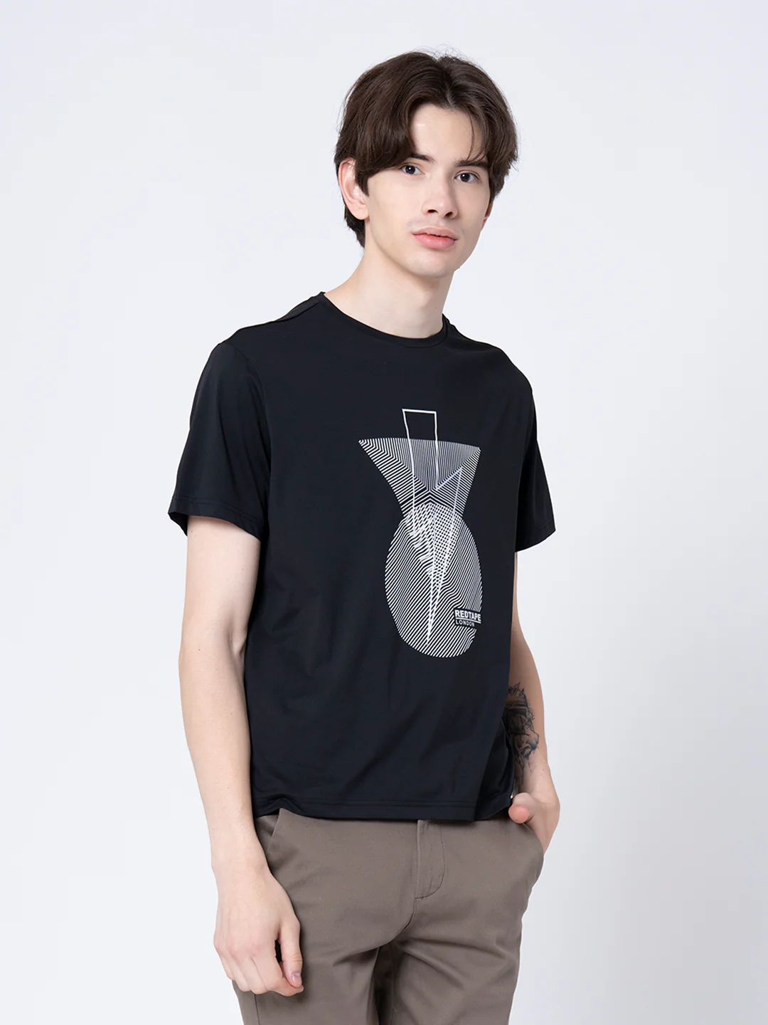 Printed Round Neck T-Shirt for Men - Image 2