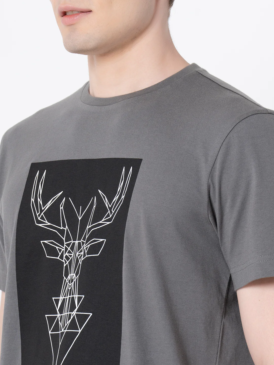 Printed Round Neck T-Shirt for Men - Image 4