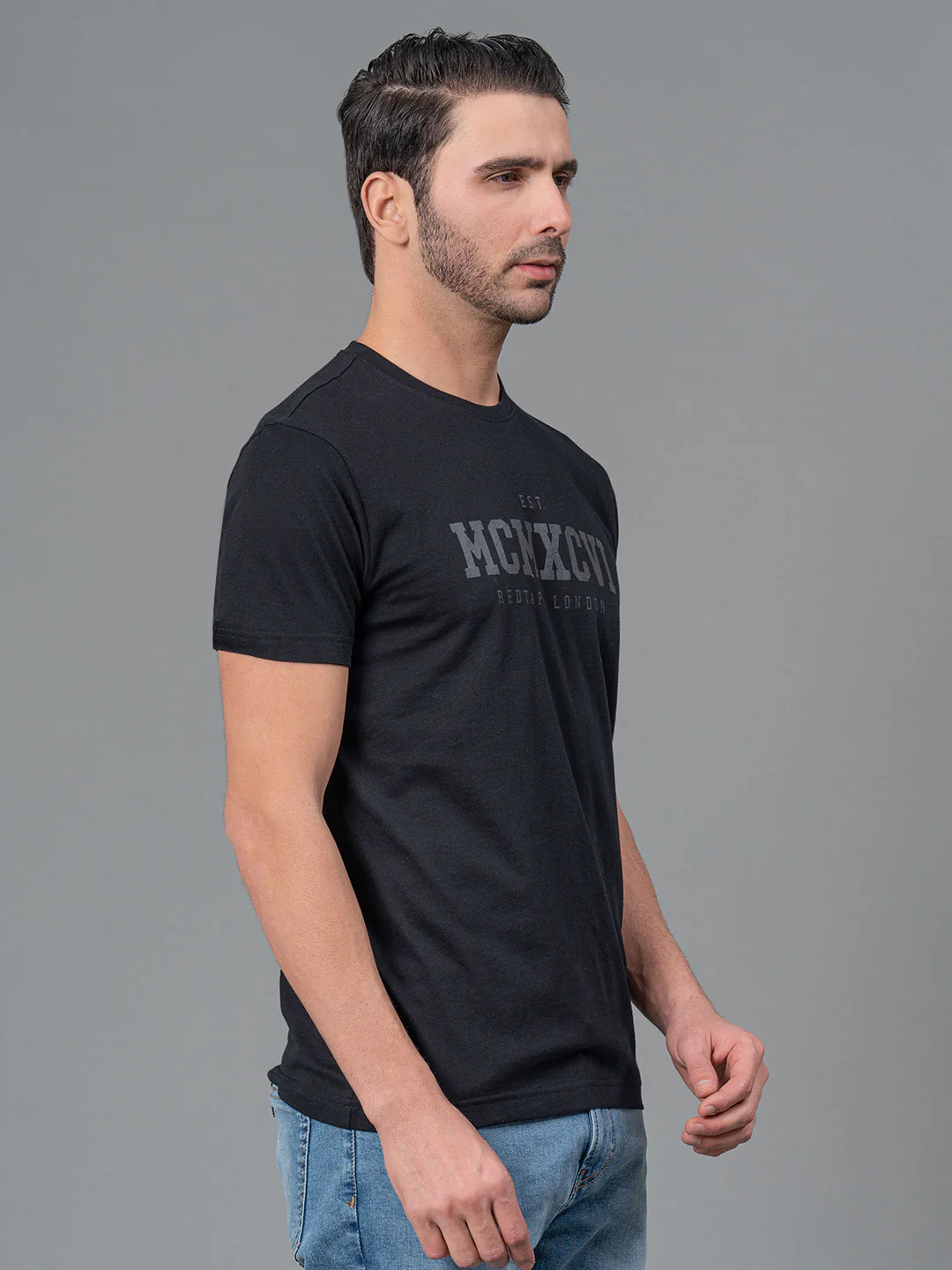 Printed Round Neck T-Shirt for Men - Image 2