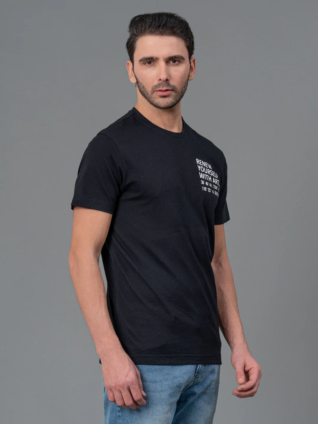 Printed Round Neck T-Shirt for Men - Image 2