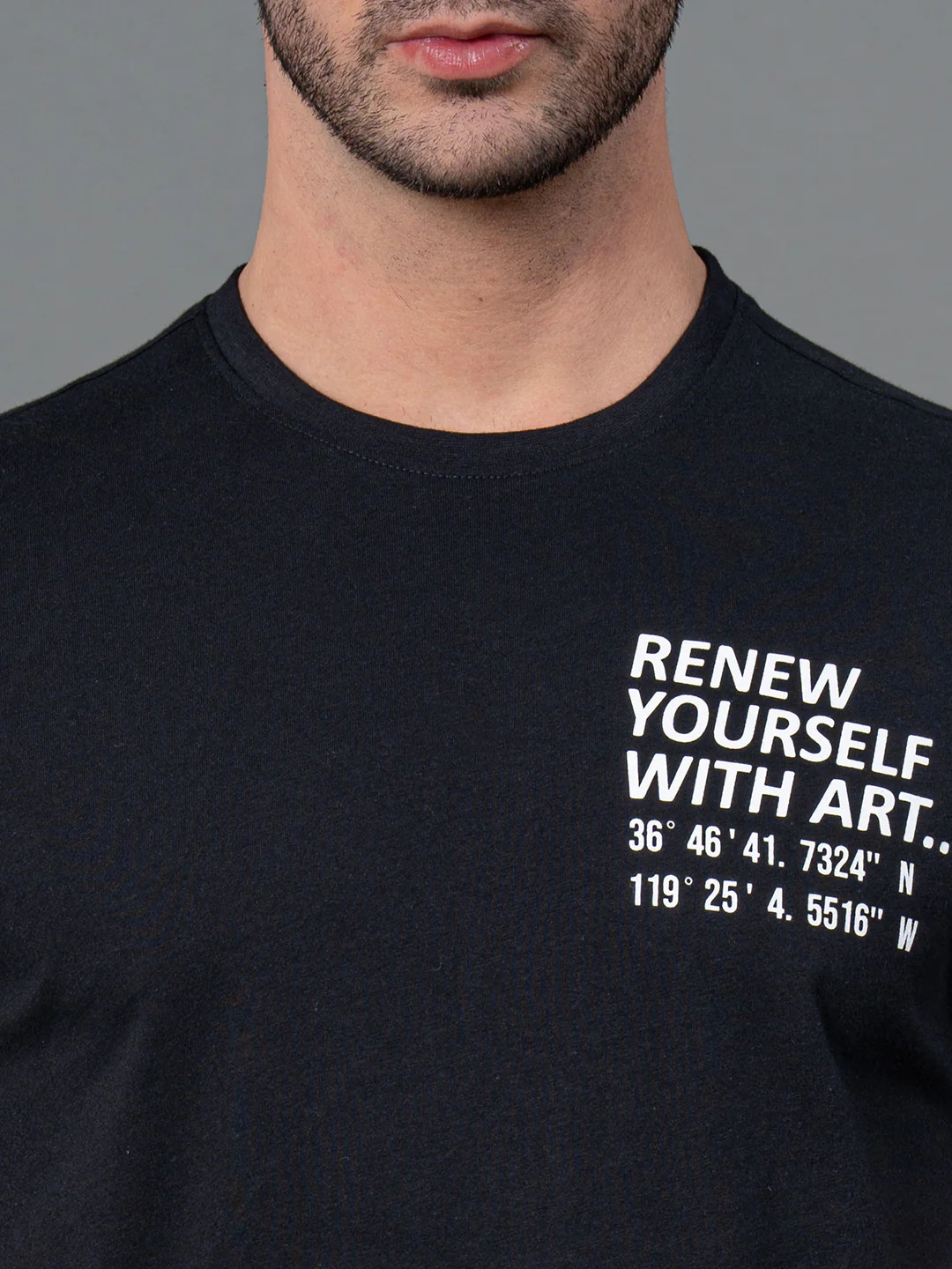 Printed Round Neck T-Shirt for Men - Image 4