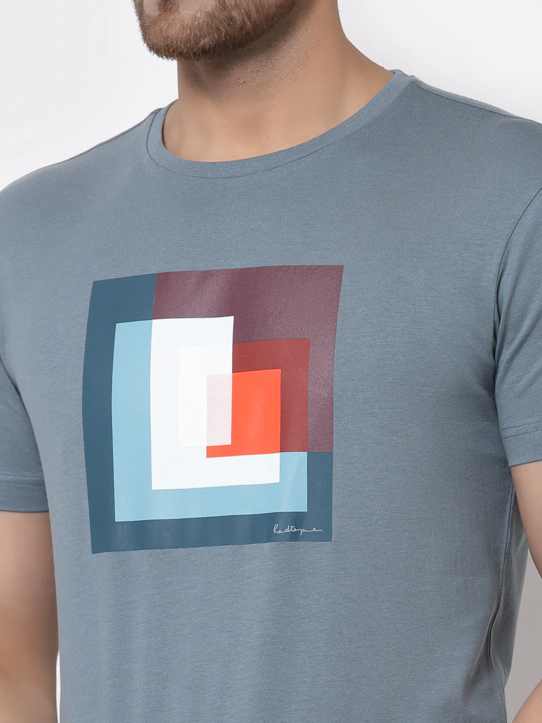 Printed Round Neck T-Shirt for Men - Image 4