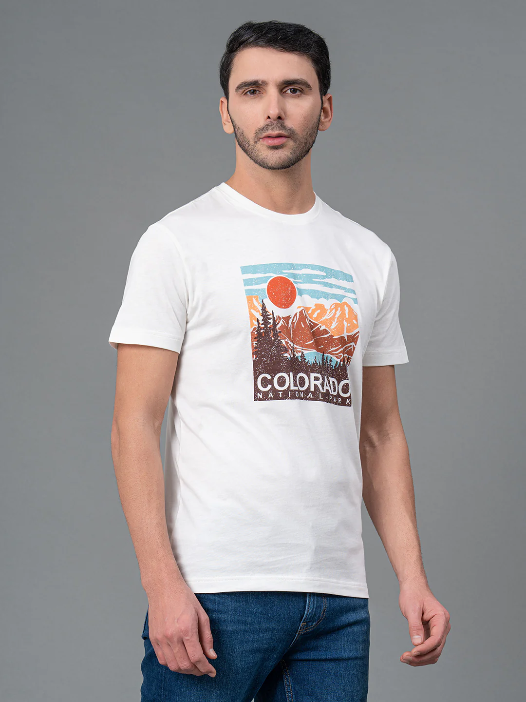 Printed Round Neck T-Shirt for Men - Image 2