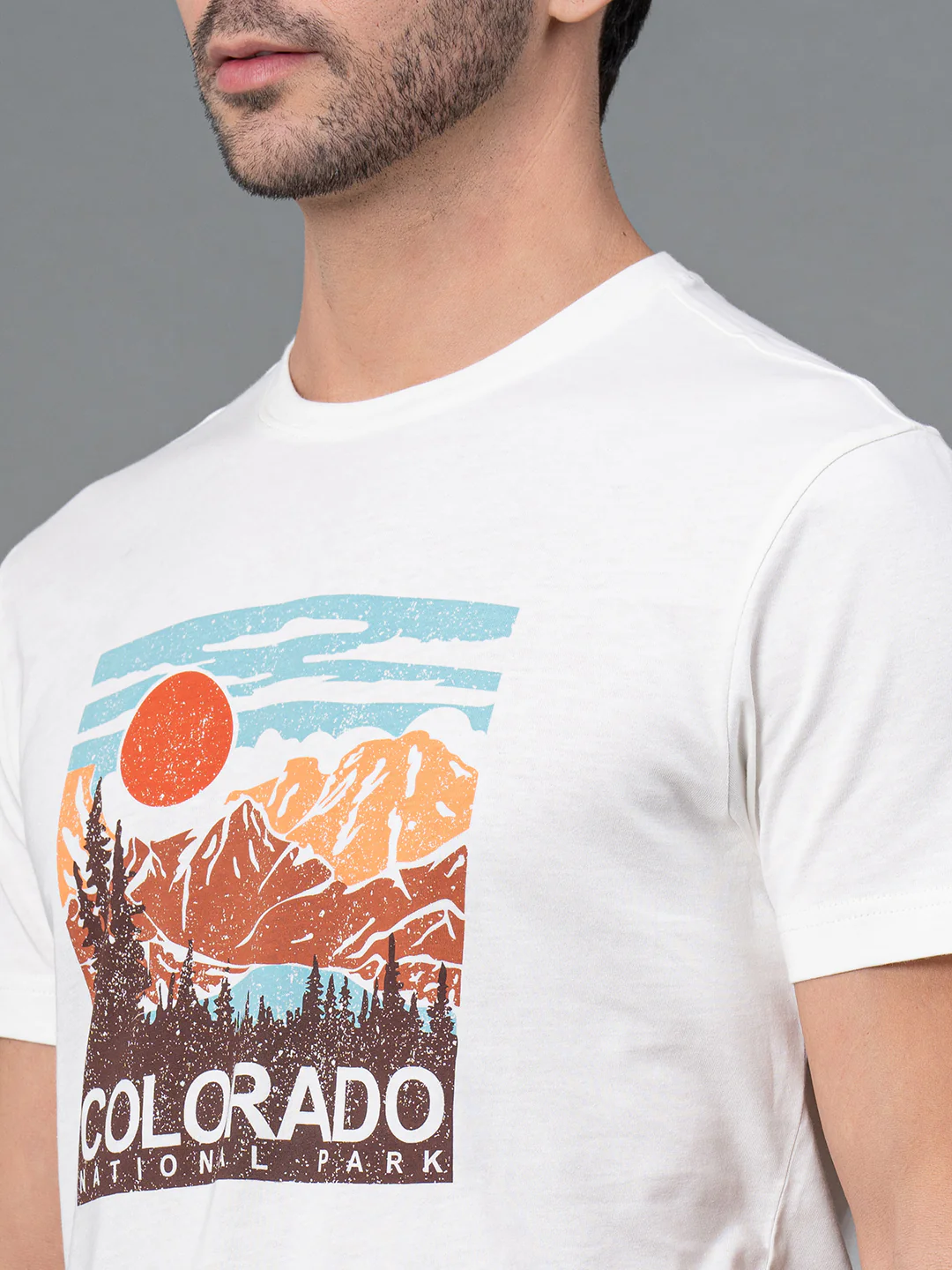 Printed Round Neck T-Shirt for Men - Image 4