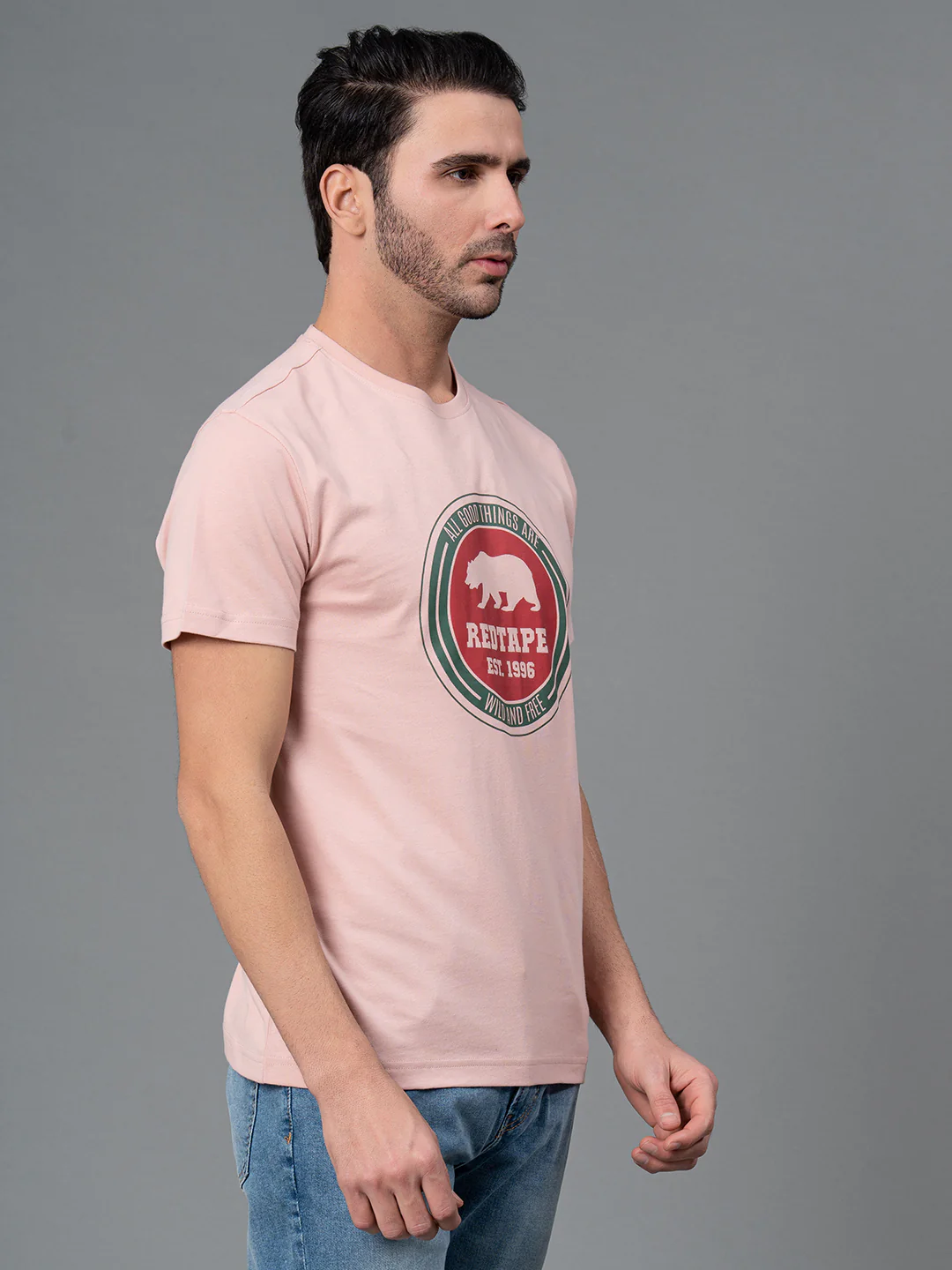 Printed Round Neck T-Shirt for Men - Image 2