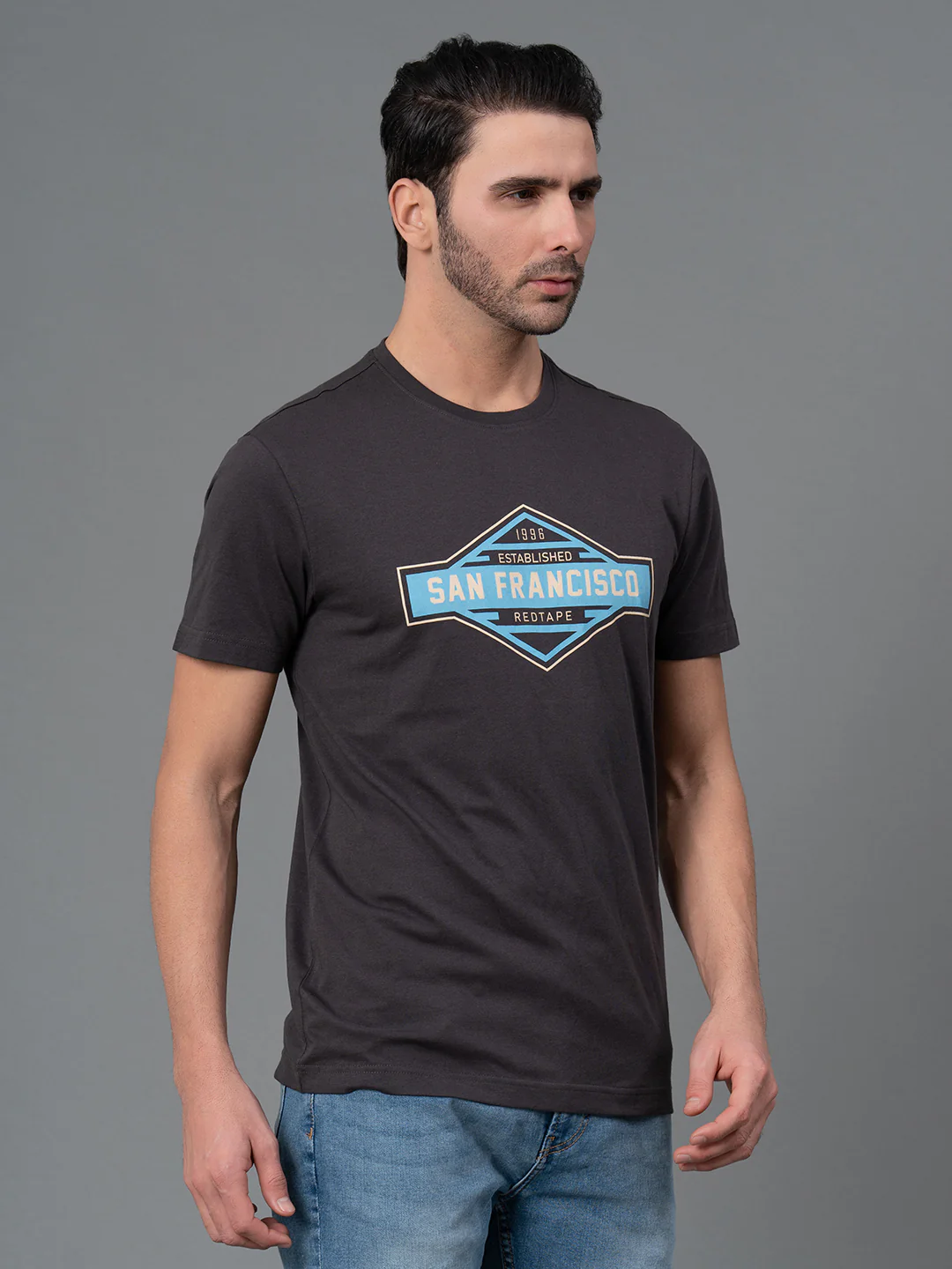 Printed Round Neck T-Shirt for Men - Image 2