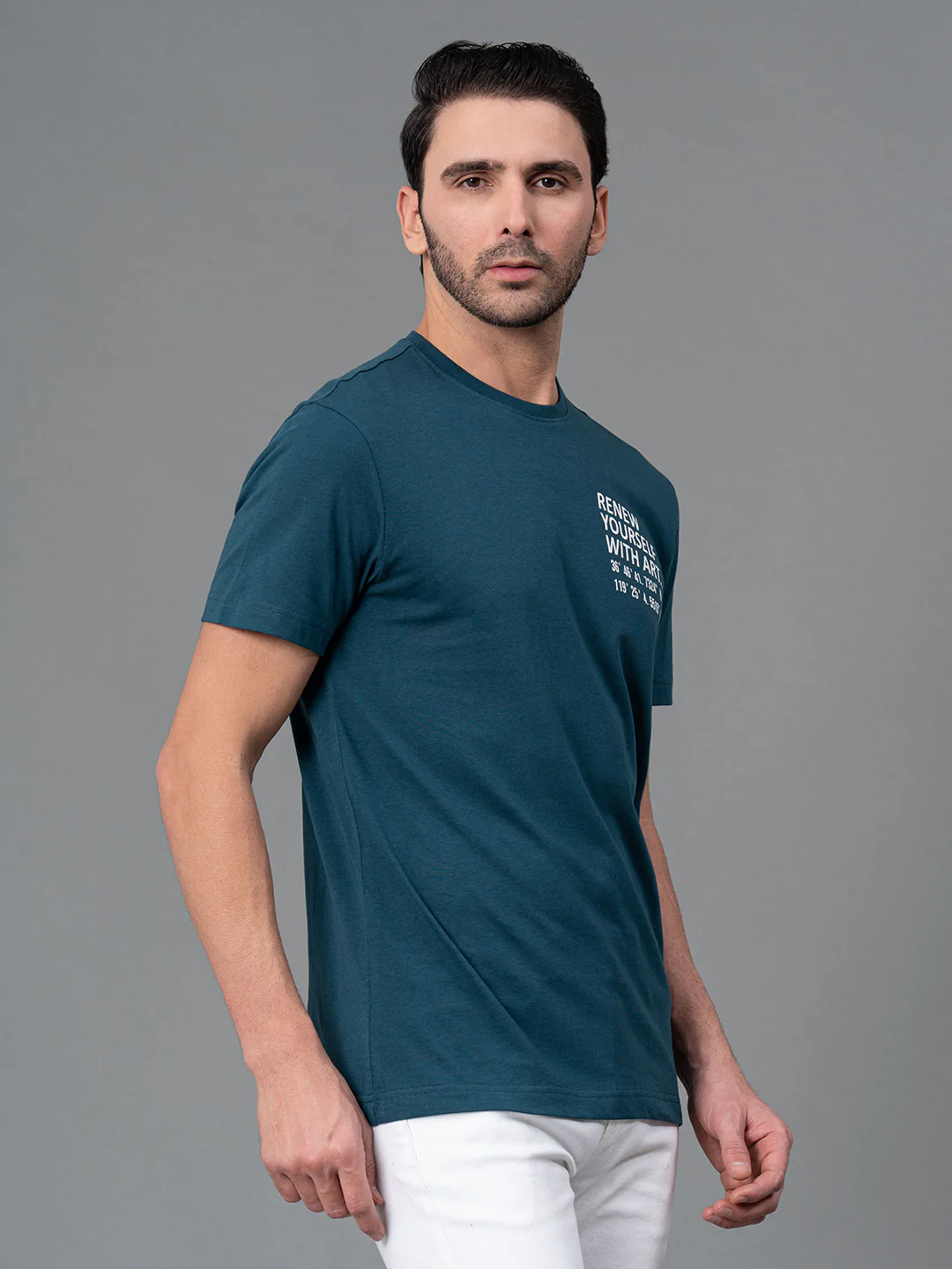 Printed Round Neck T-Shirt for Men - Image 2