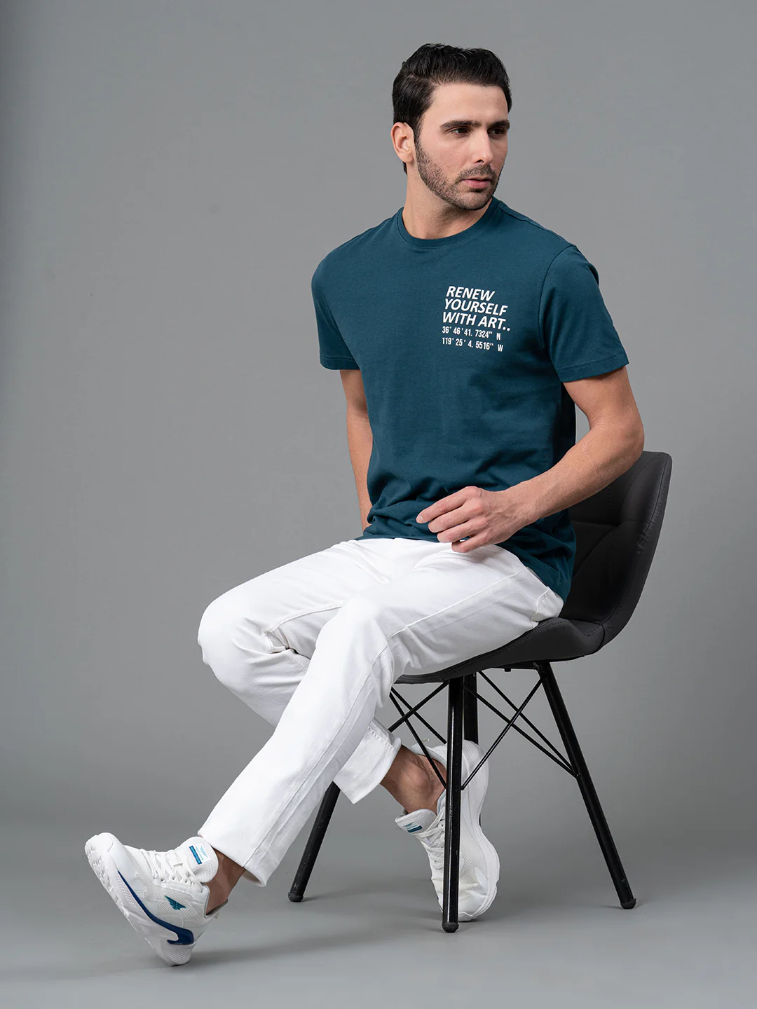 Printed Round Neck T-Shirt for Men - Image 5