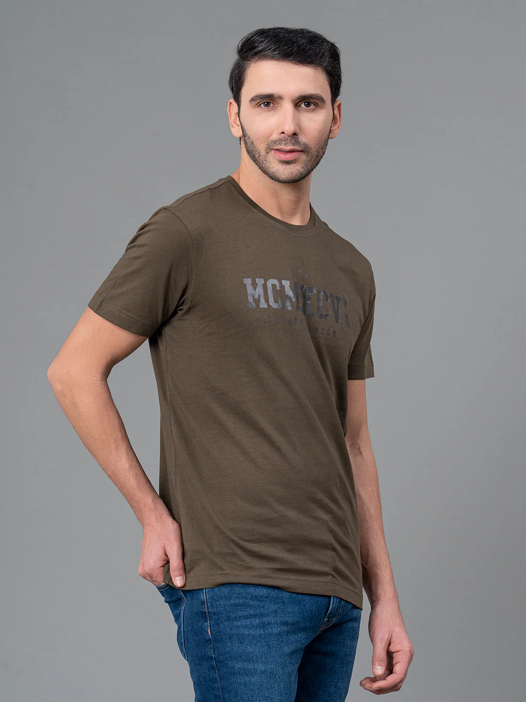 Printed Round Neck T-Shirt for Men - Image 2