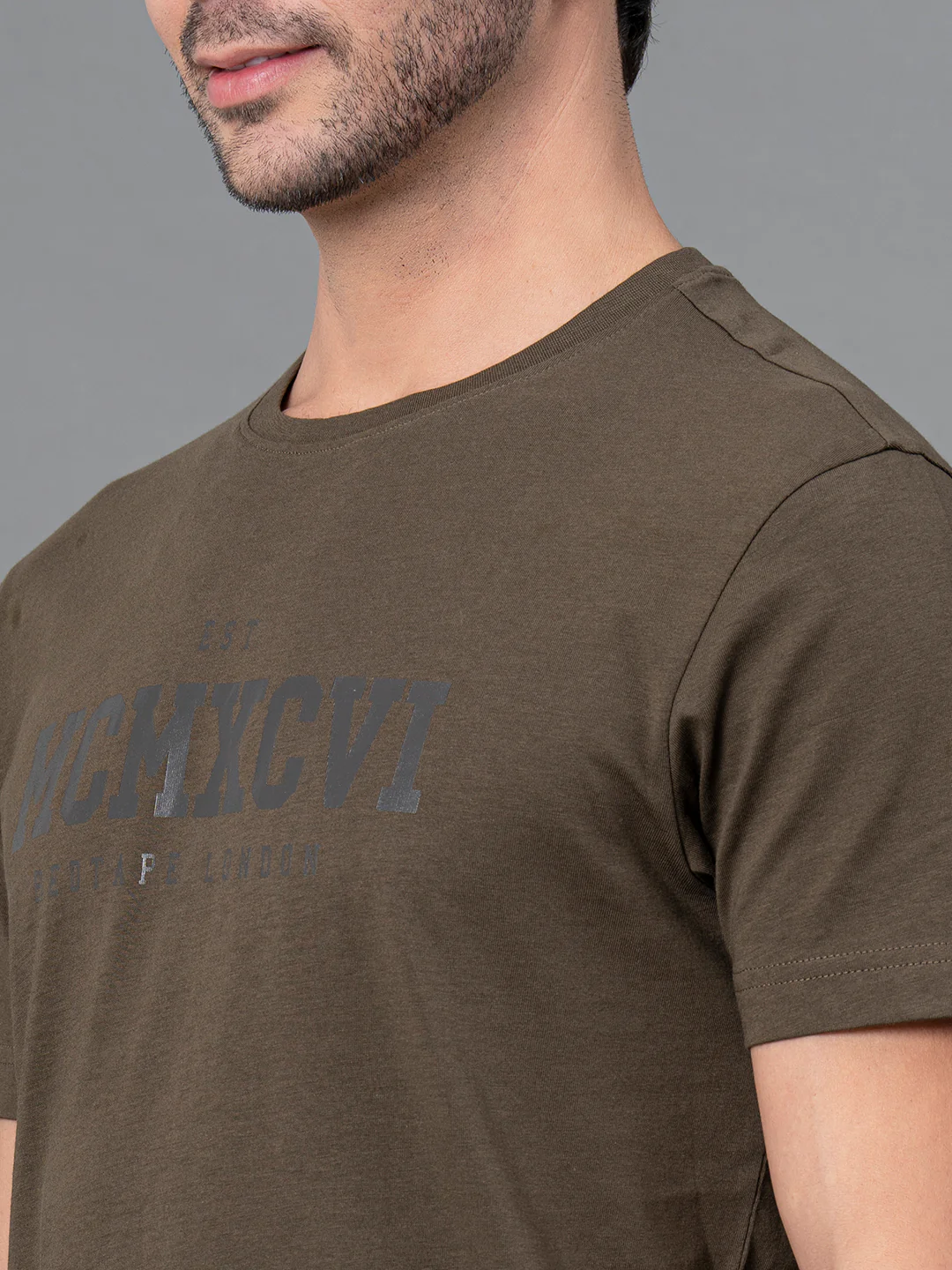 Printed Round Neck T-Shirt for Men - Image 4